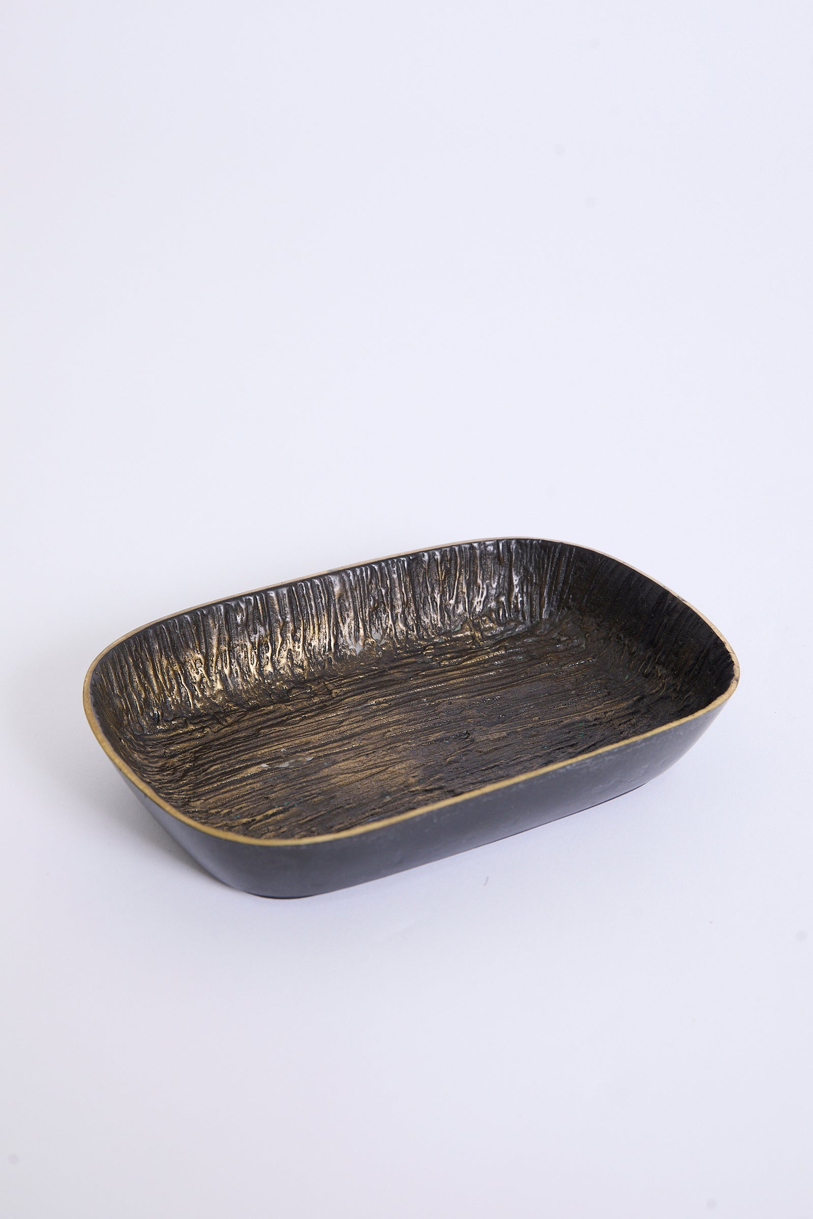 10466- Bronze Brutalist Plate
