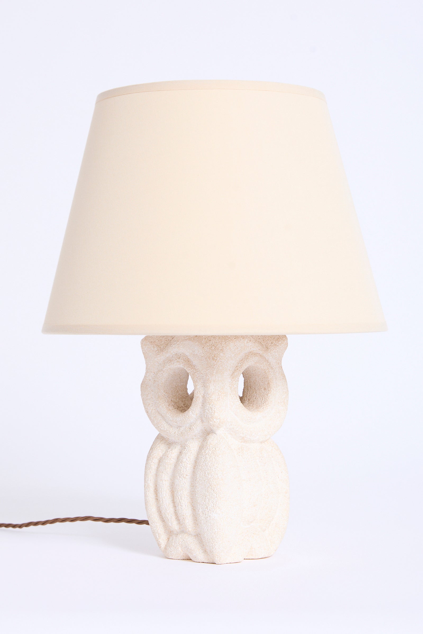 10484- Stone Owl Table Lamp