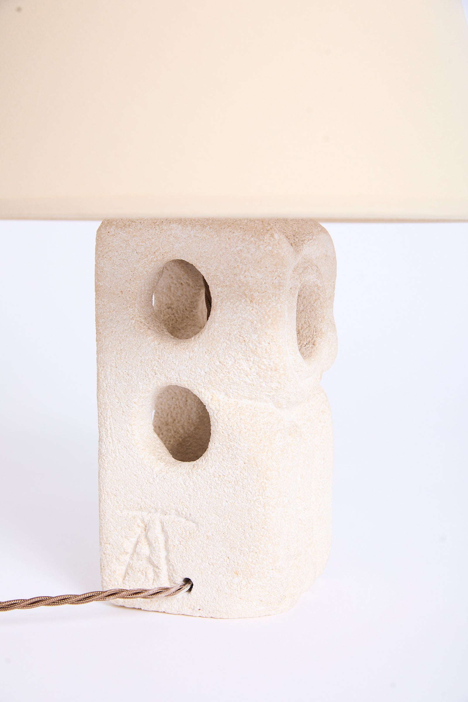 Stone Owl Table Lamp