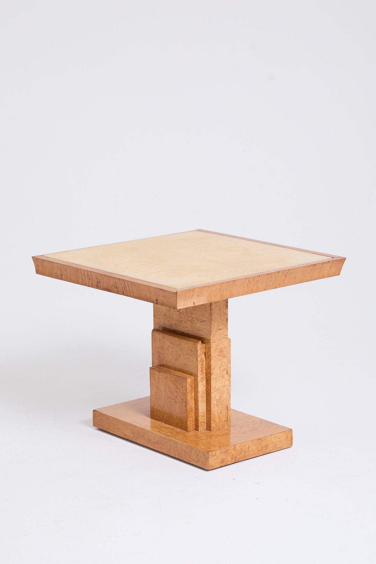Pair of Velum and Birch Side Tables