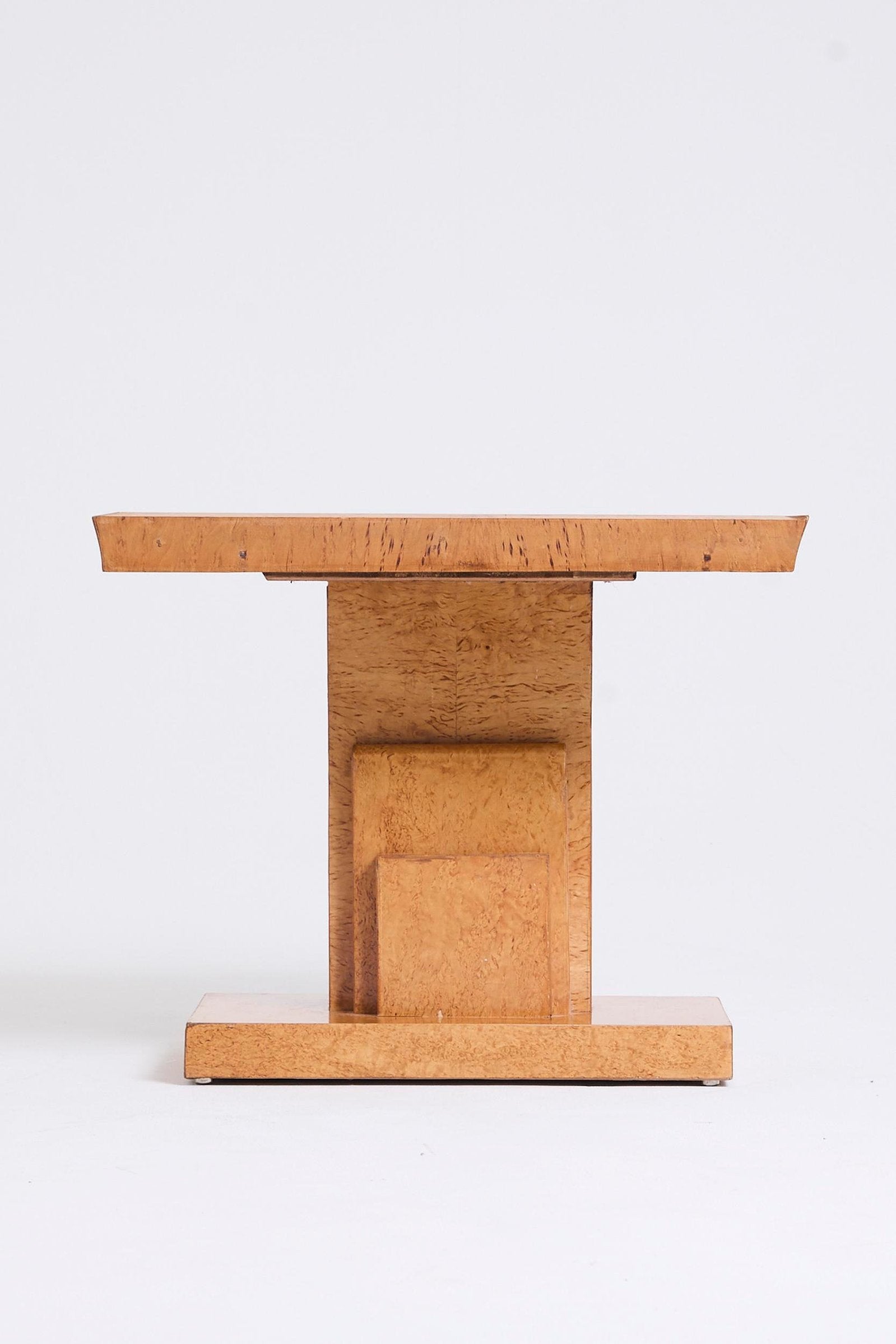 Pair of Velum and Birch Side Tables
