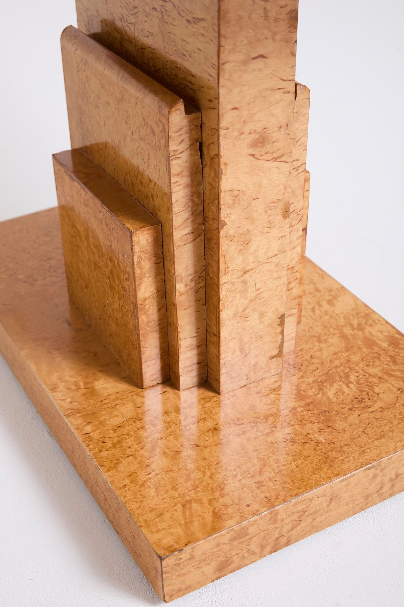 Pair of Velum and Birch Side Tables