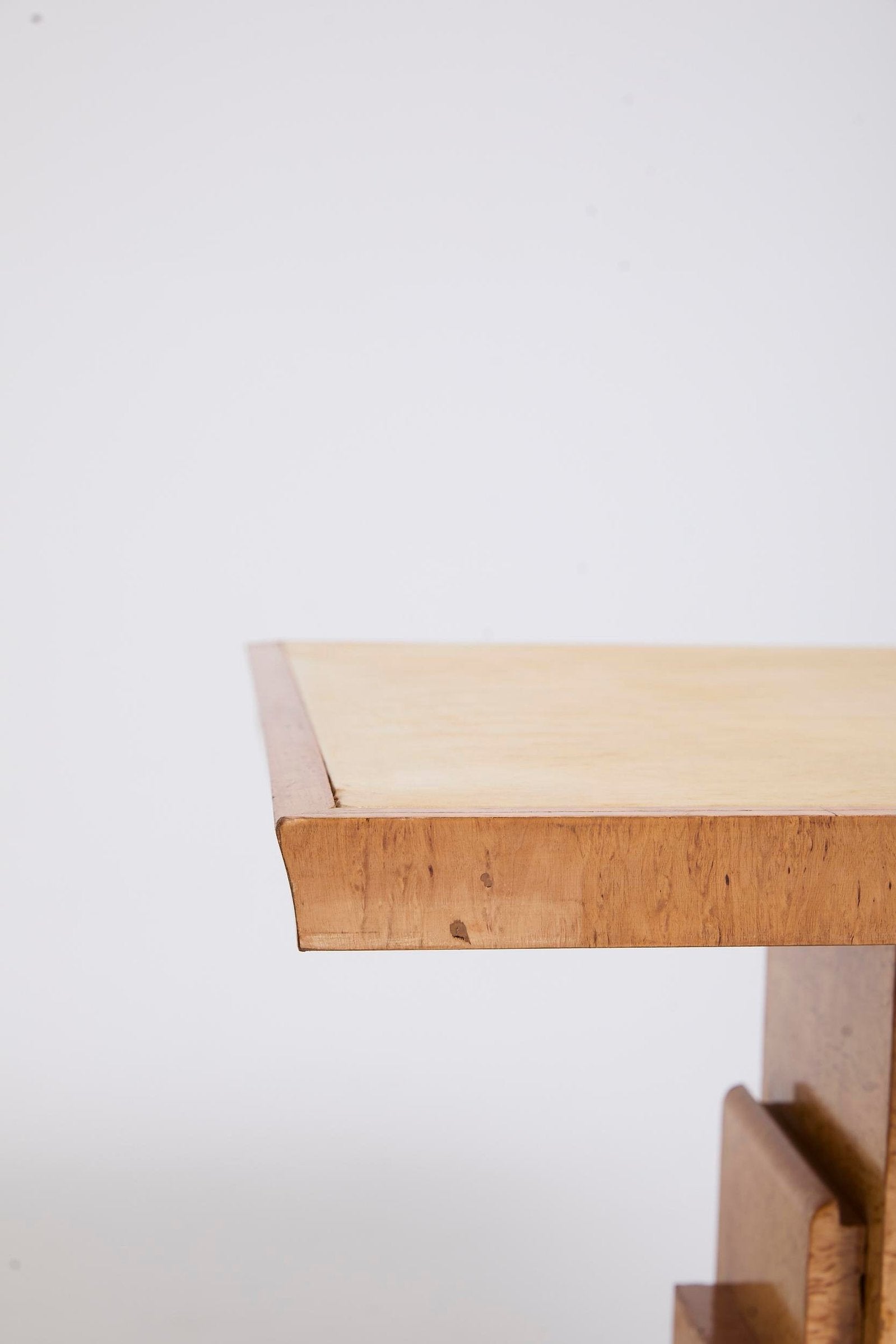 Pair of Velum and Birch Side Tables