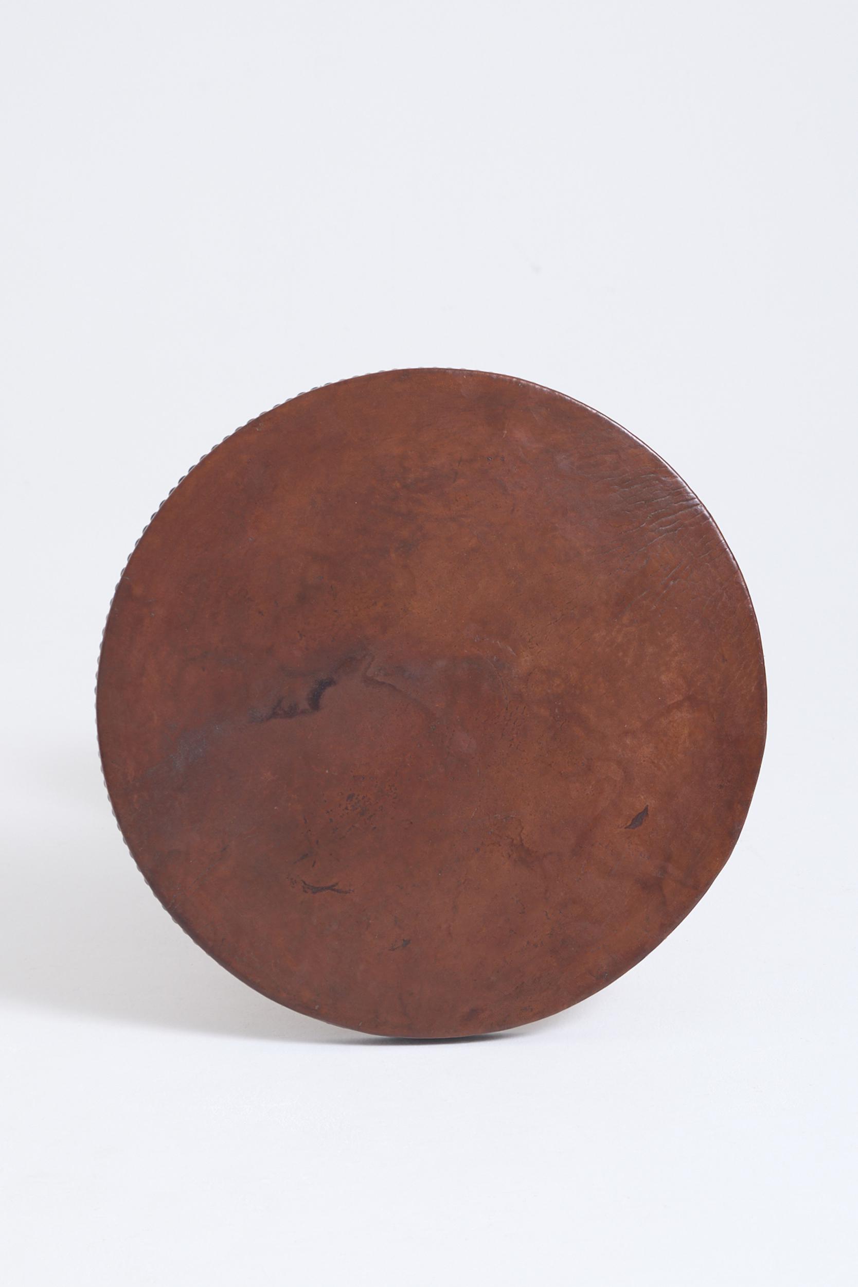 Leather Top Side Table