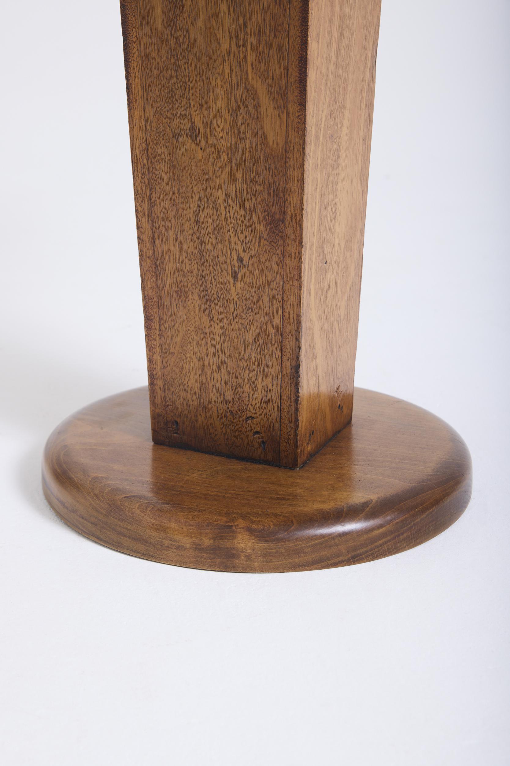 Leather Top Side Table