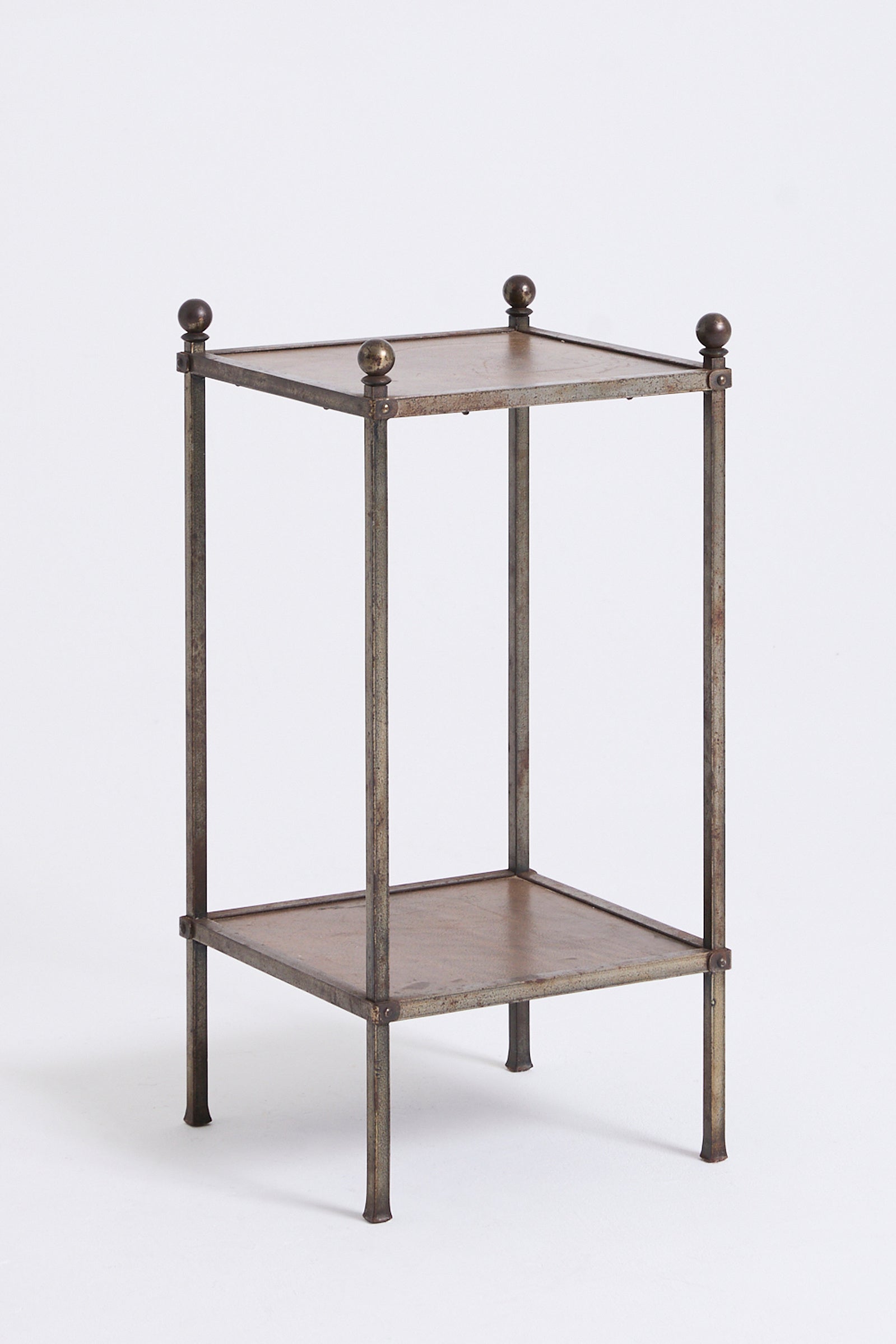 10492- Leather Top Side Table