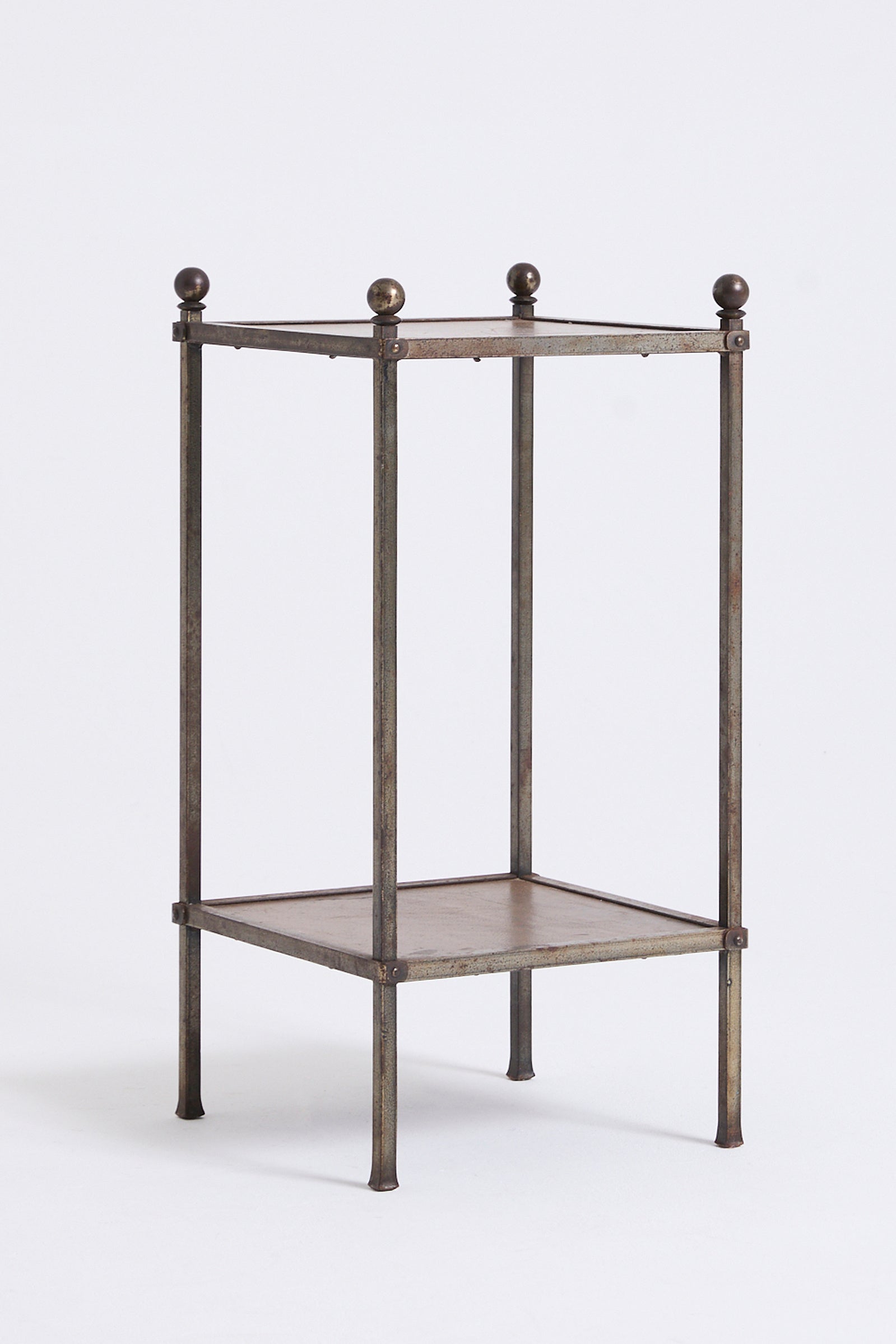 Leather Top Side Table