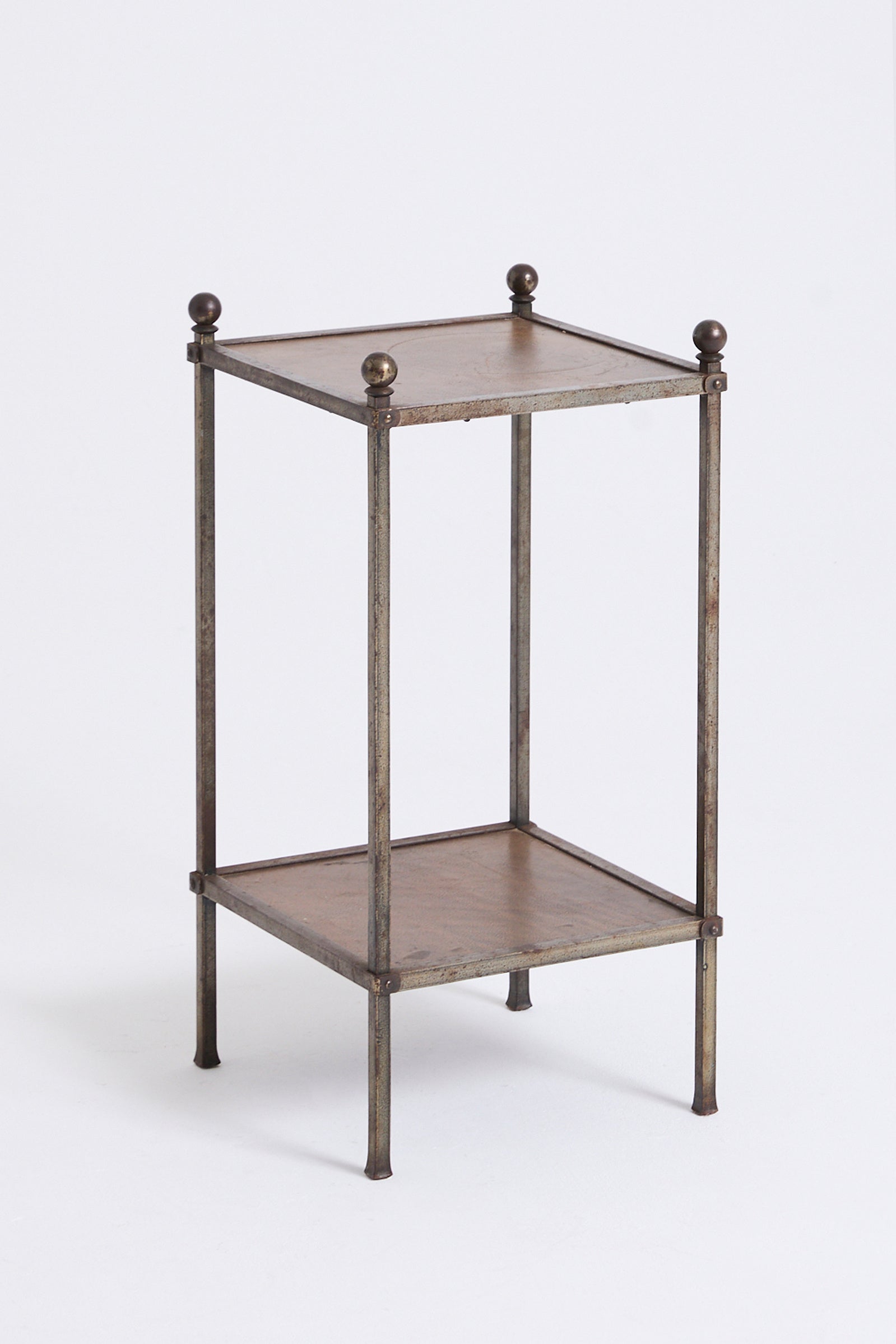 Leather Top Side Table