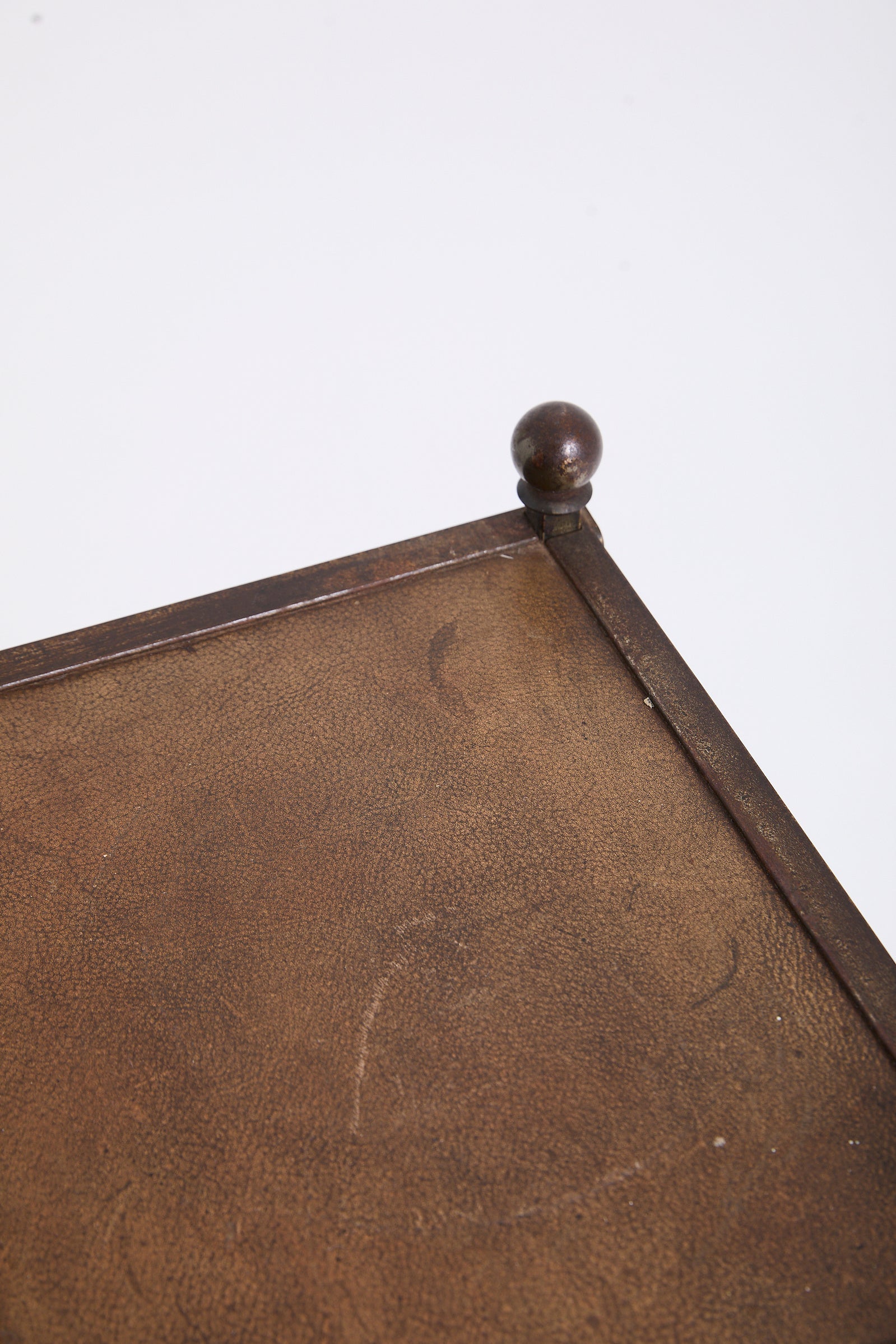 Leather Top Side Table