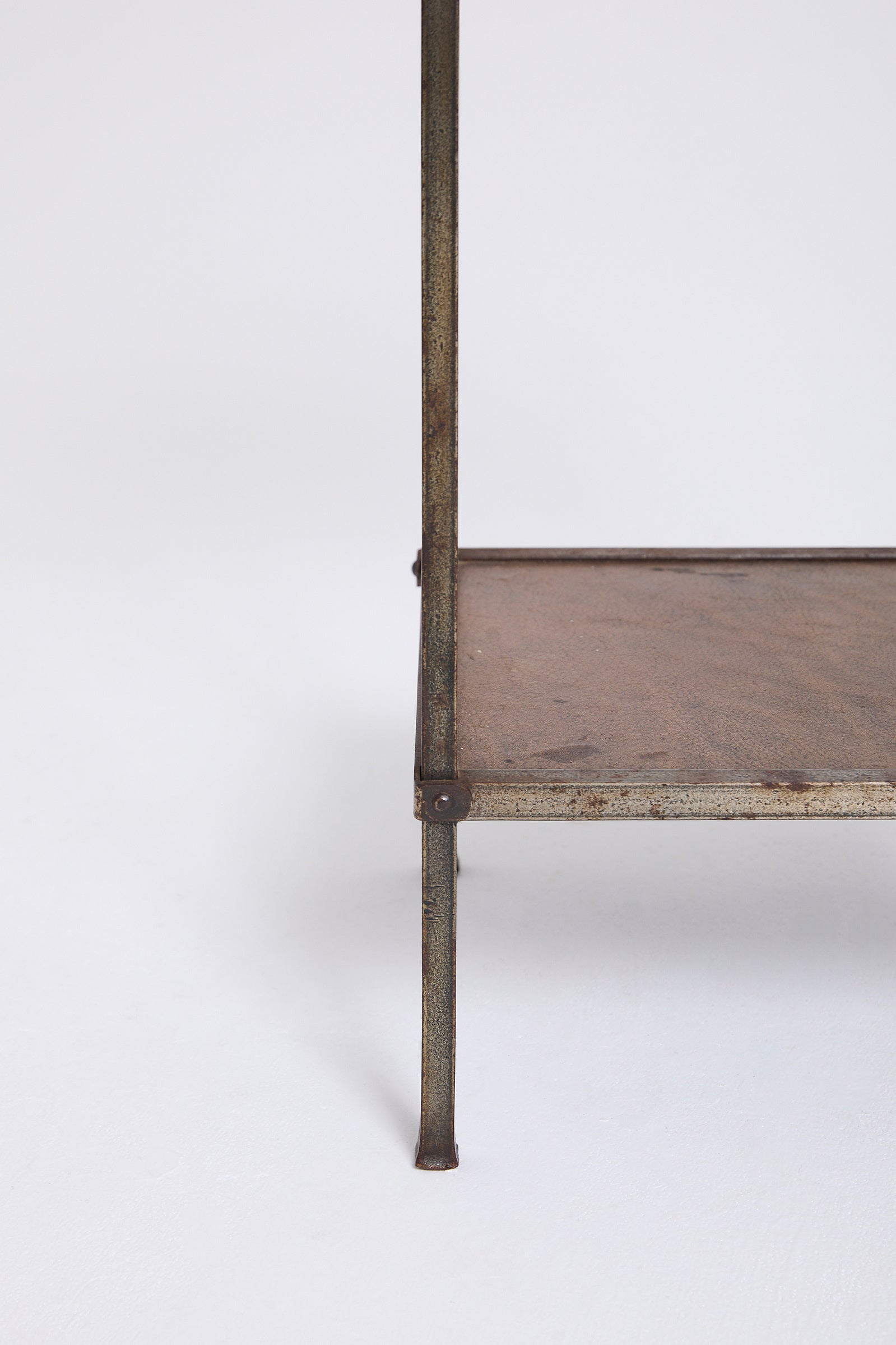 Leather Top Side Table