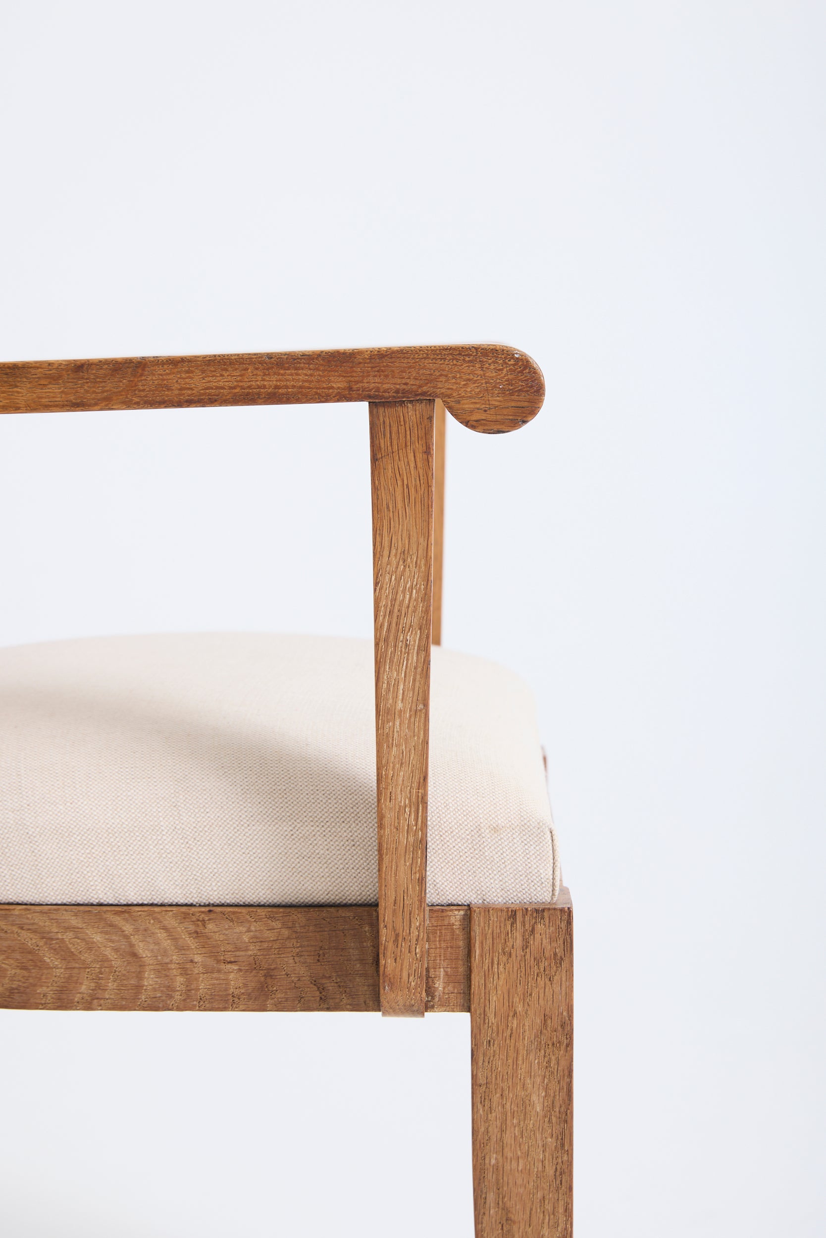 Art Deco Limed Oak Armchair