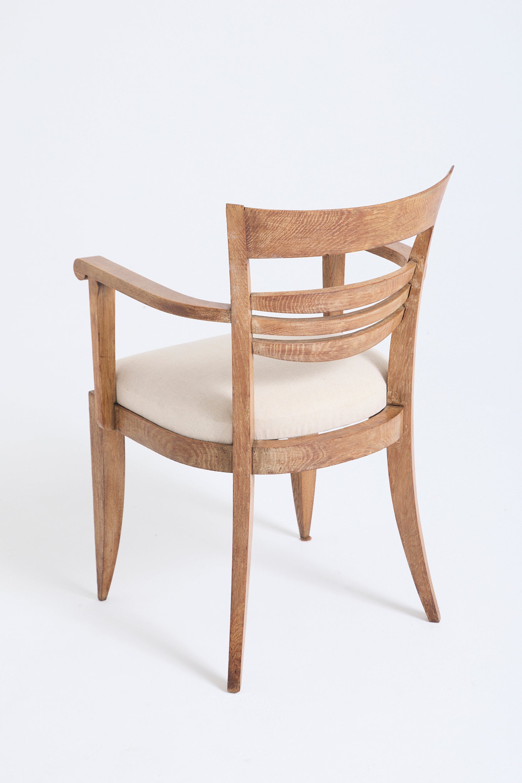 Art Deco Limed Oak Armchair