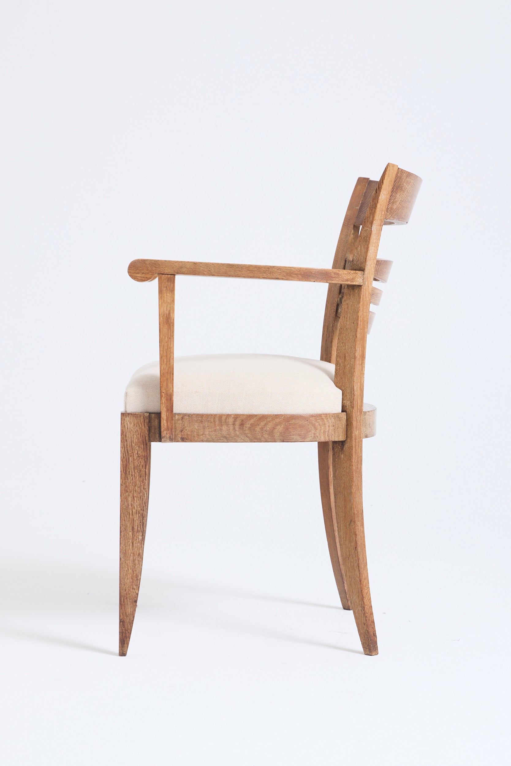 Art Deco Limed Oak Armchair