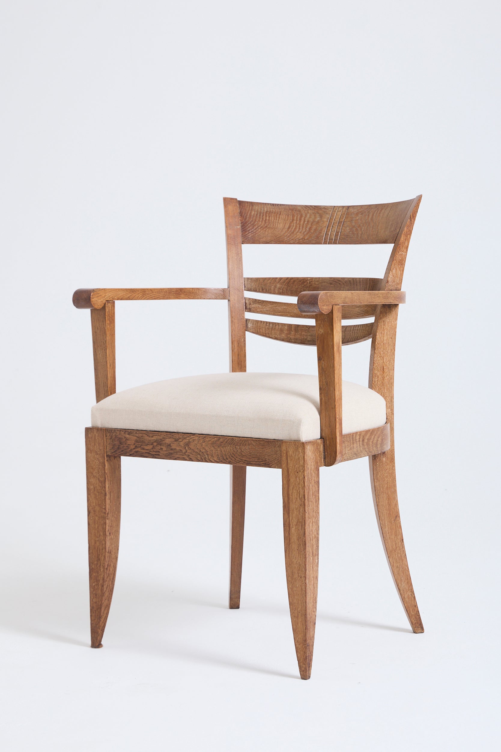 Art Deco Limed Oak Armchair