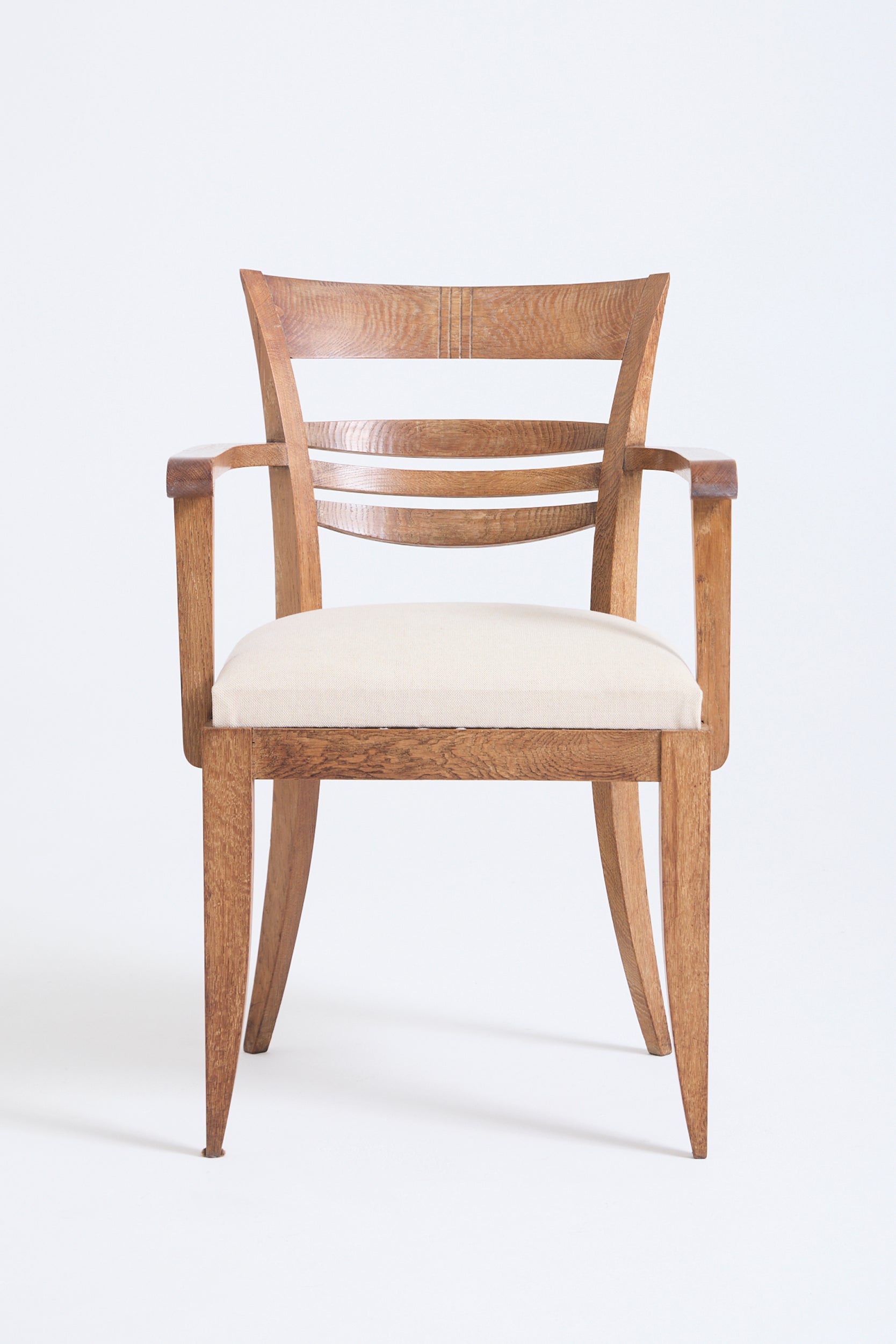 Art Deco Limed Oak Armchair