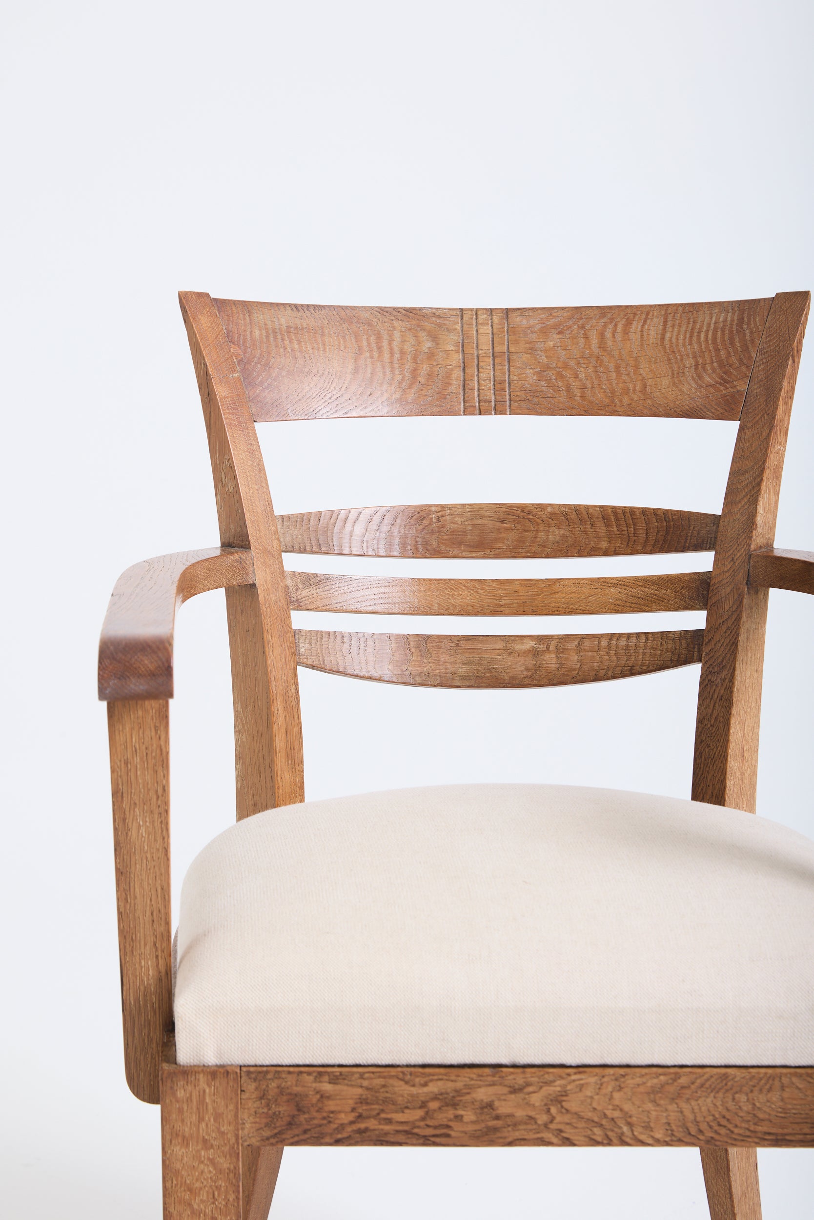 Art Deco Limed Oak Armchair