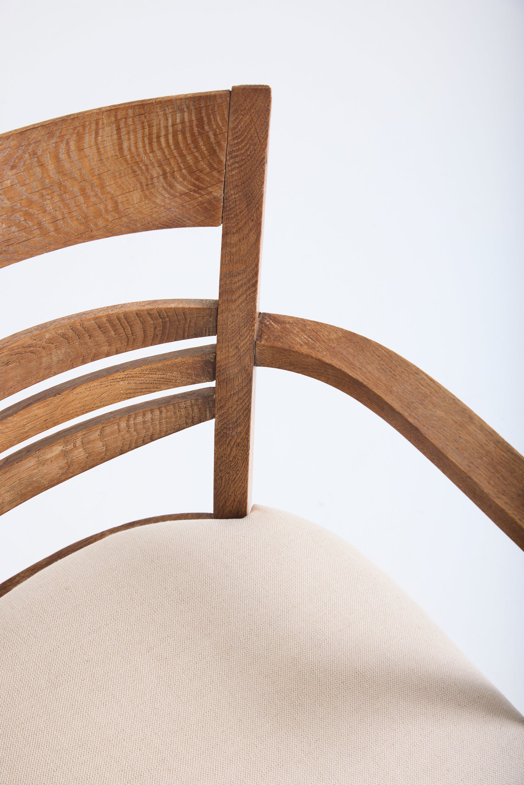 Art Deco Limed Oak Armchair