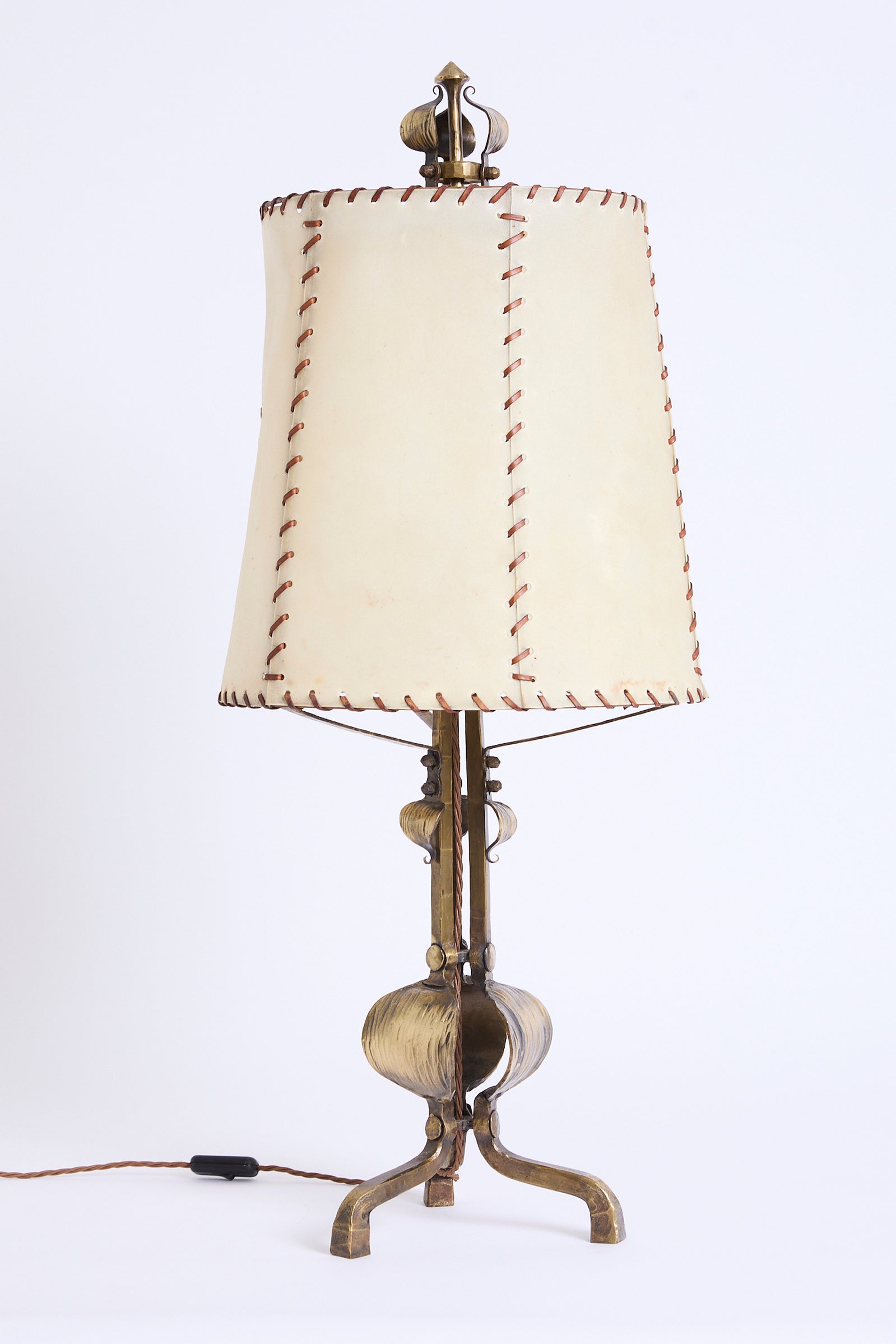 10496- Bronze and Velum Table Lamp