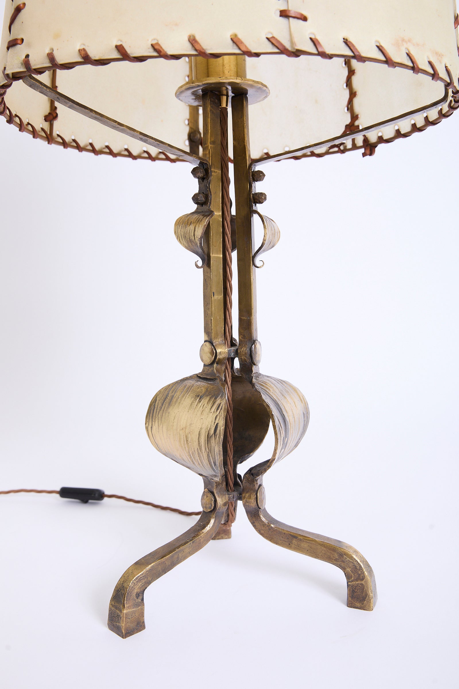 Bronze and Velum Table Lamp