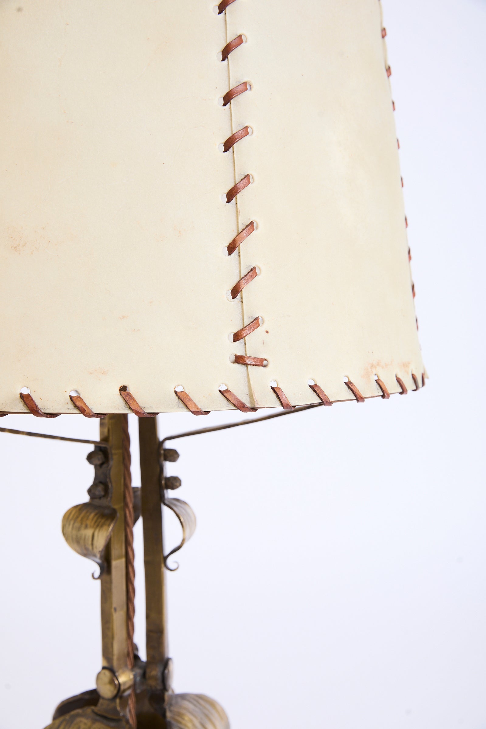 Bronze and Velum Table Lamp