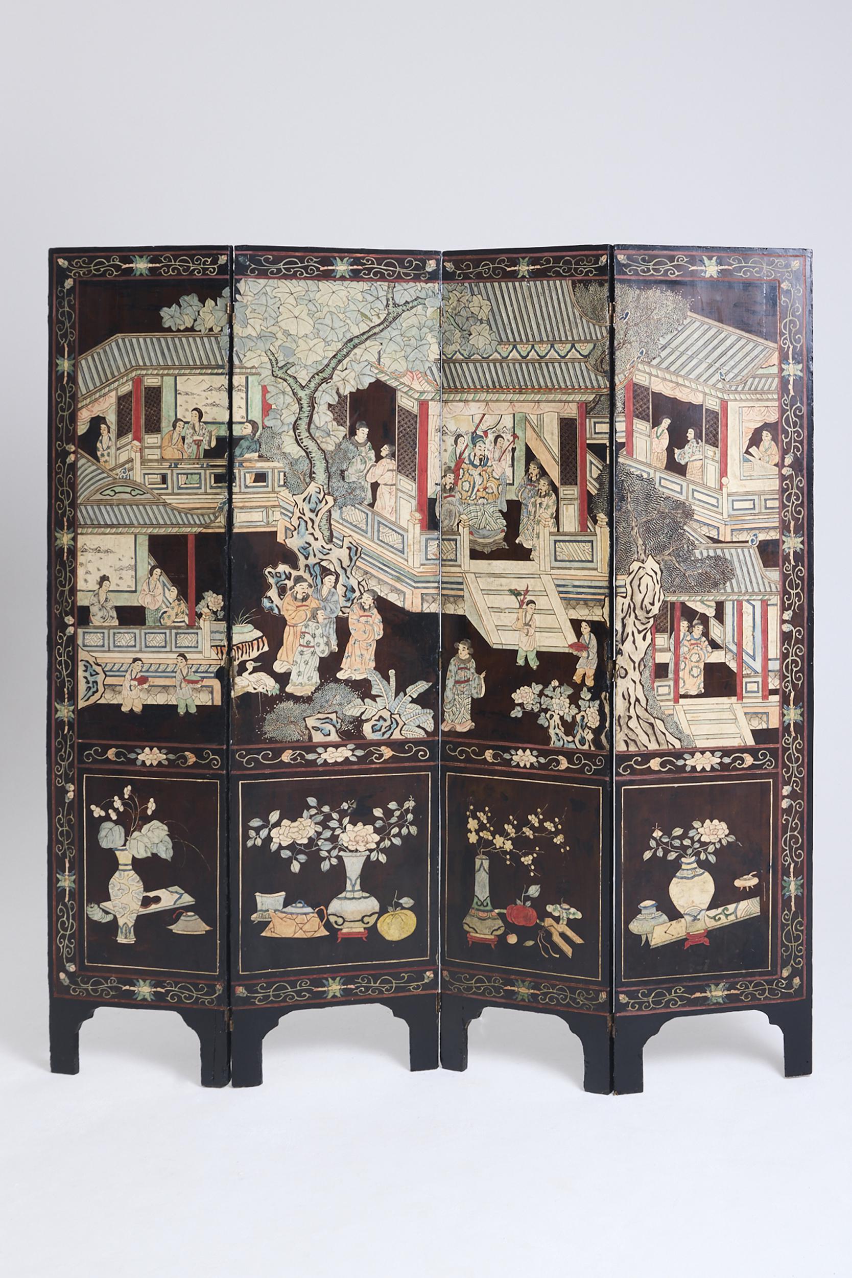 Chinese Lacquer Screen