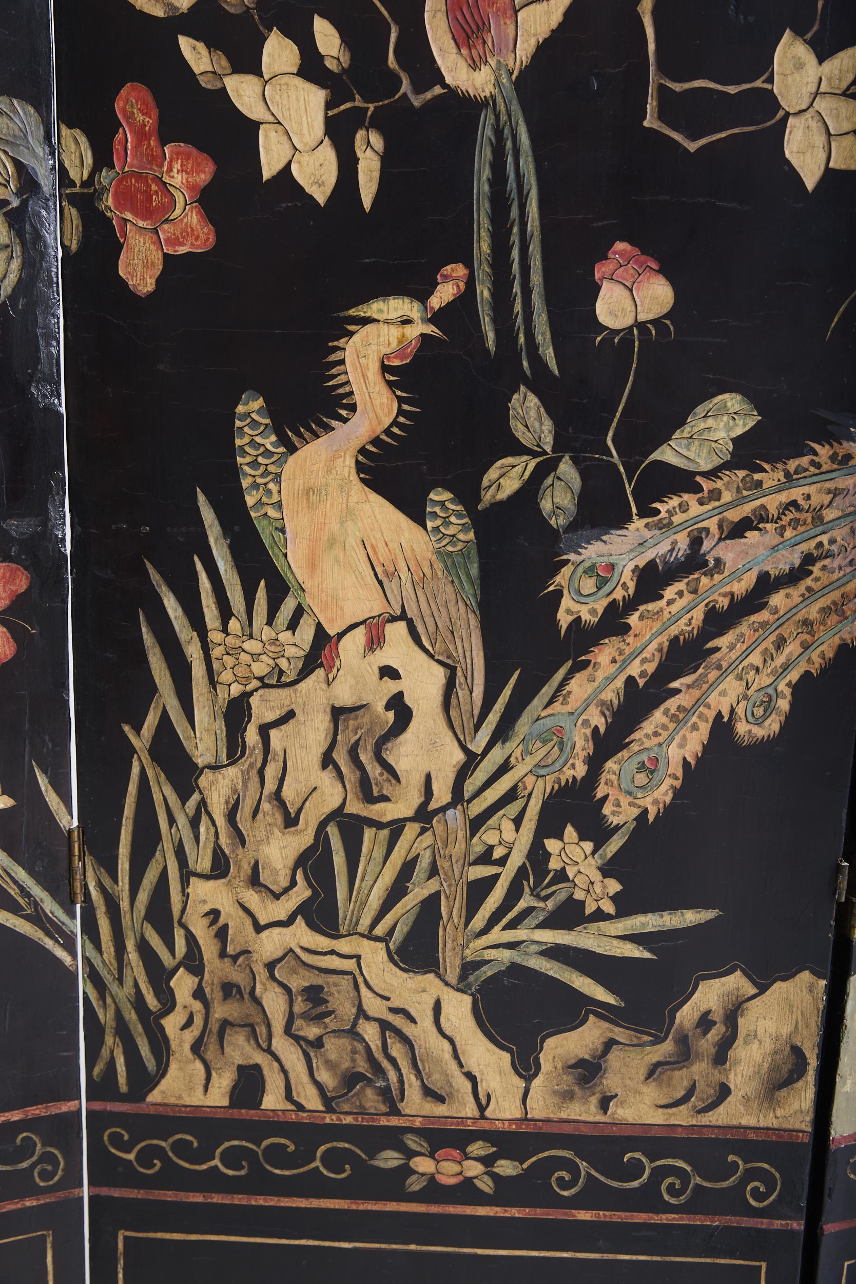 Chinese Lacquer Screen