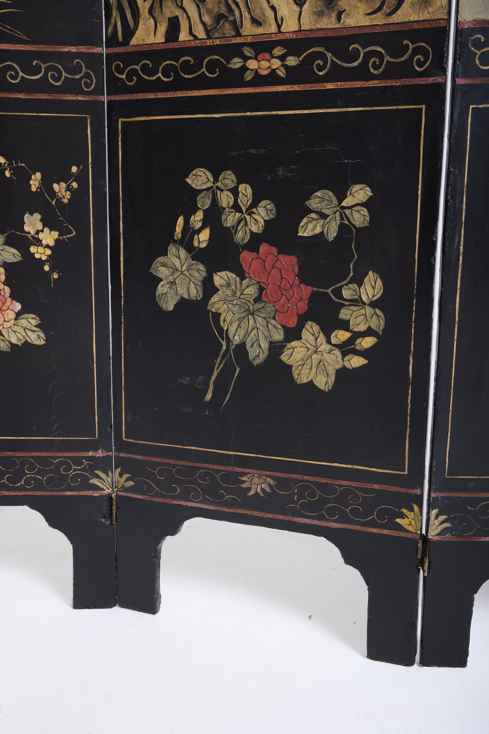 Chinese Lacquer Screen