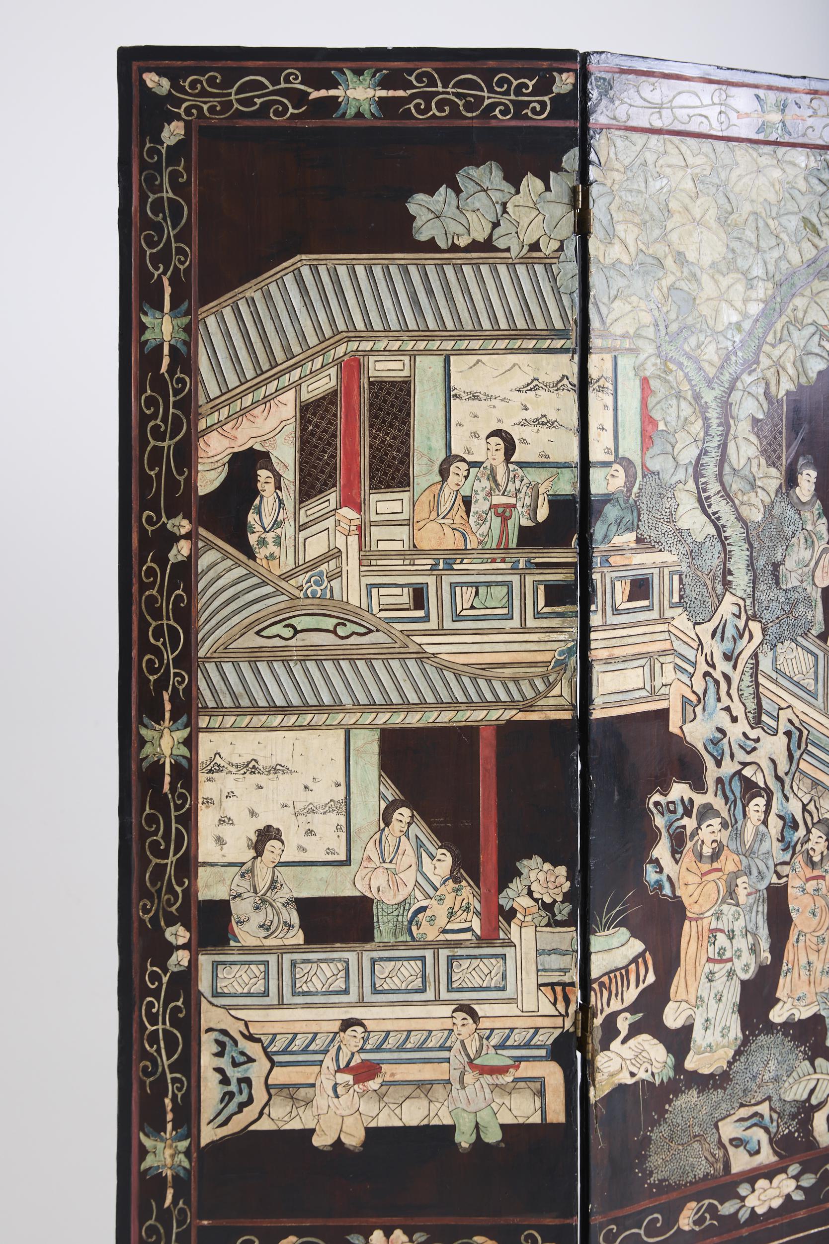Chinese Lacquer Screen
