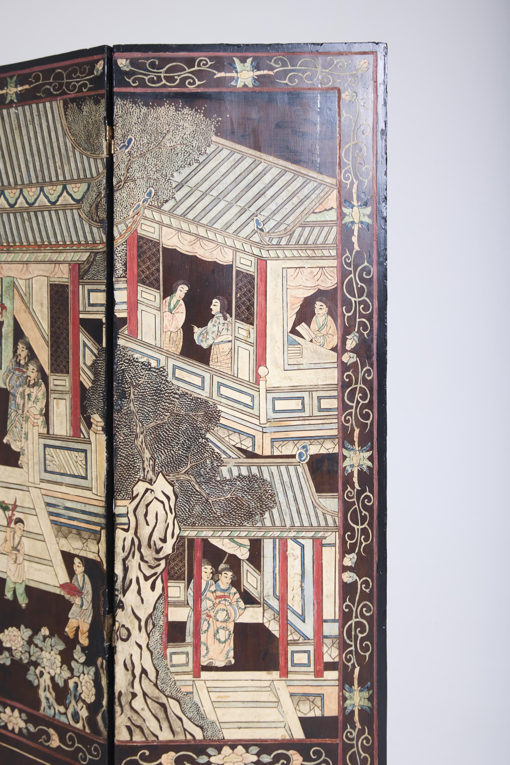 Chinese Lacquer Screen