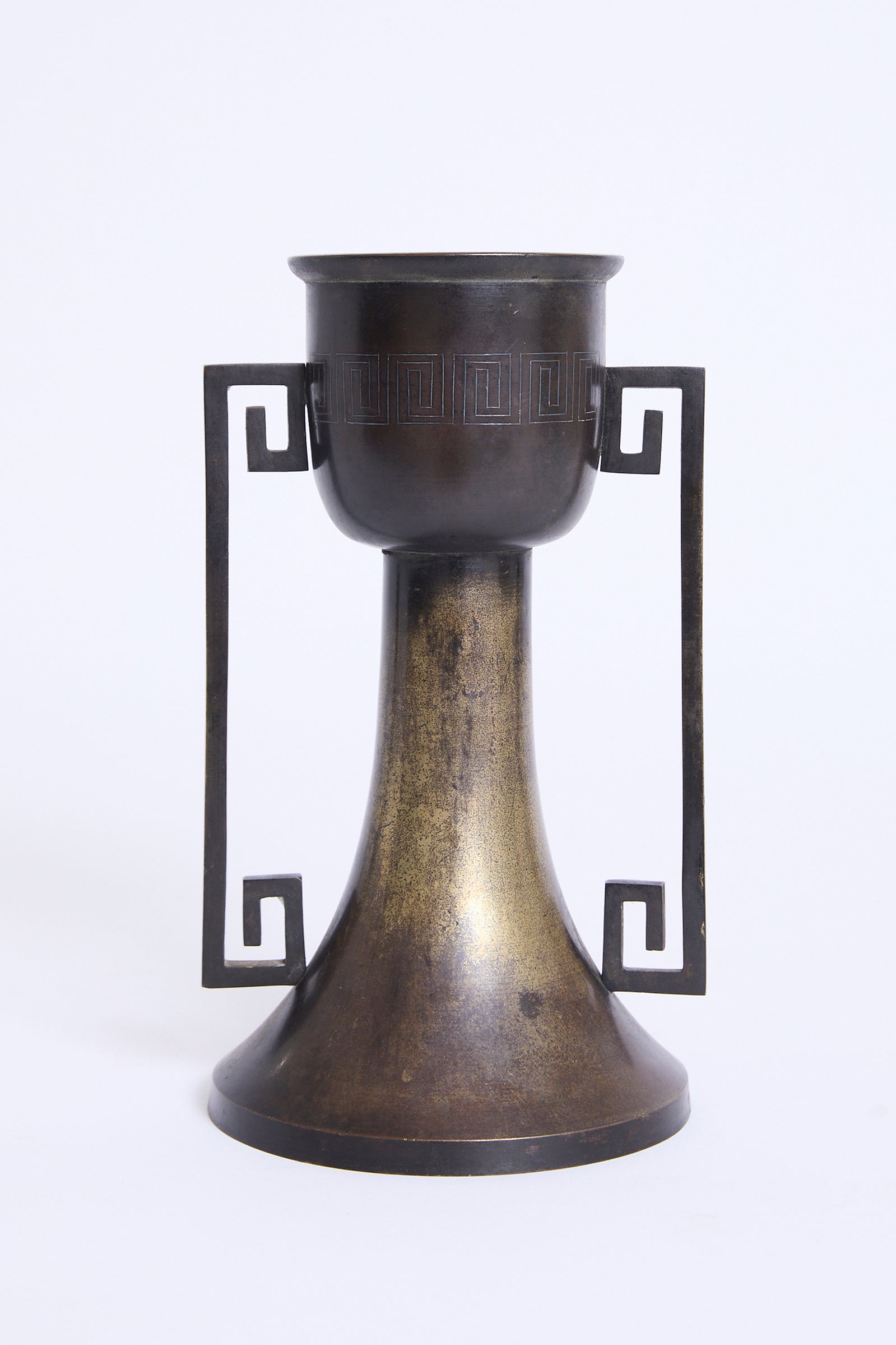 10523- Bronze Ikebana Vase