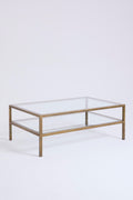 10532- Brass and Glass Coffee Table