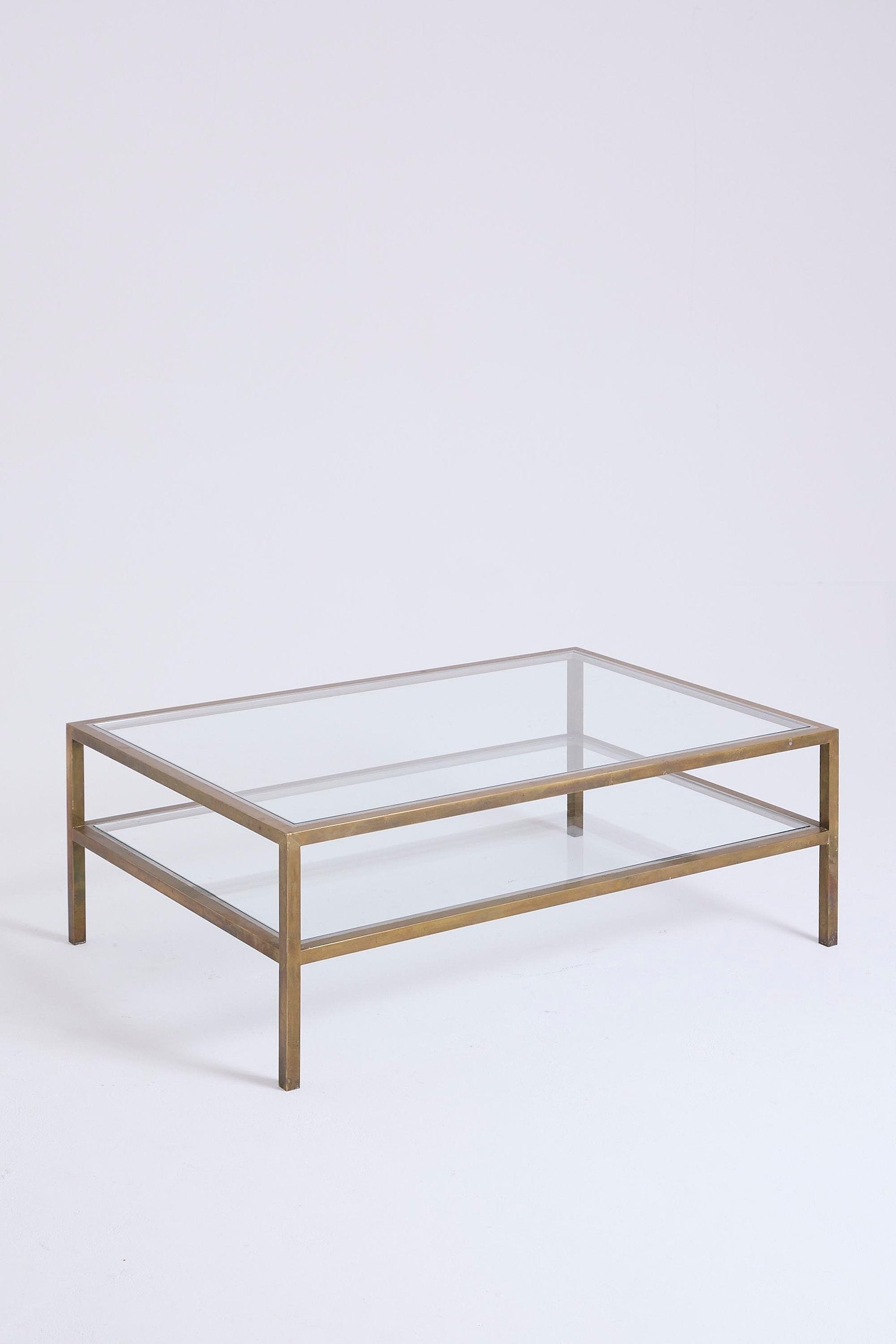 Brass and Glass Coffee Table