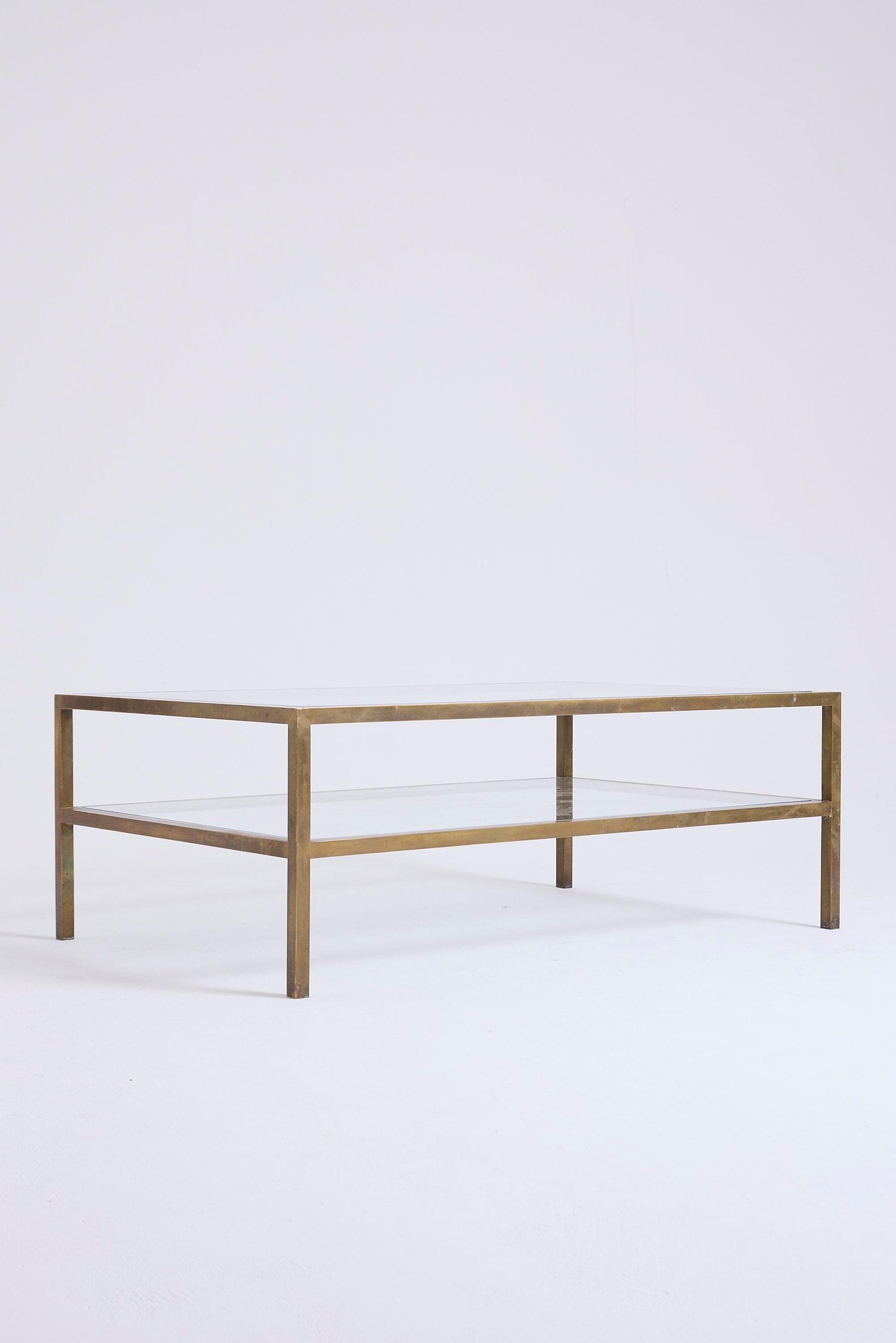 Brass and Glass Coffee Table