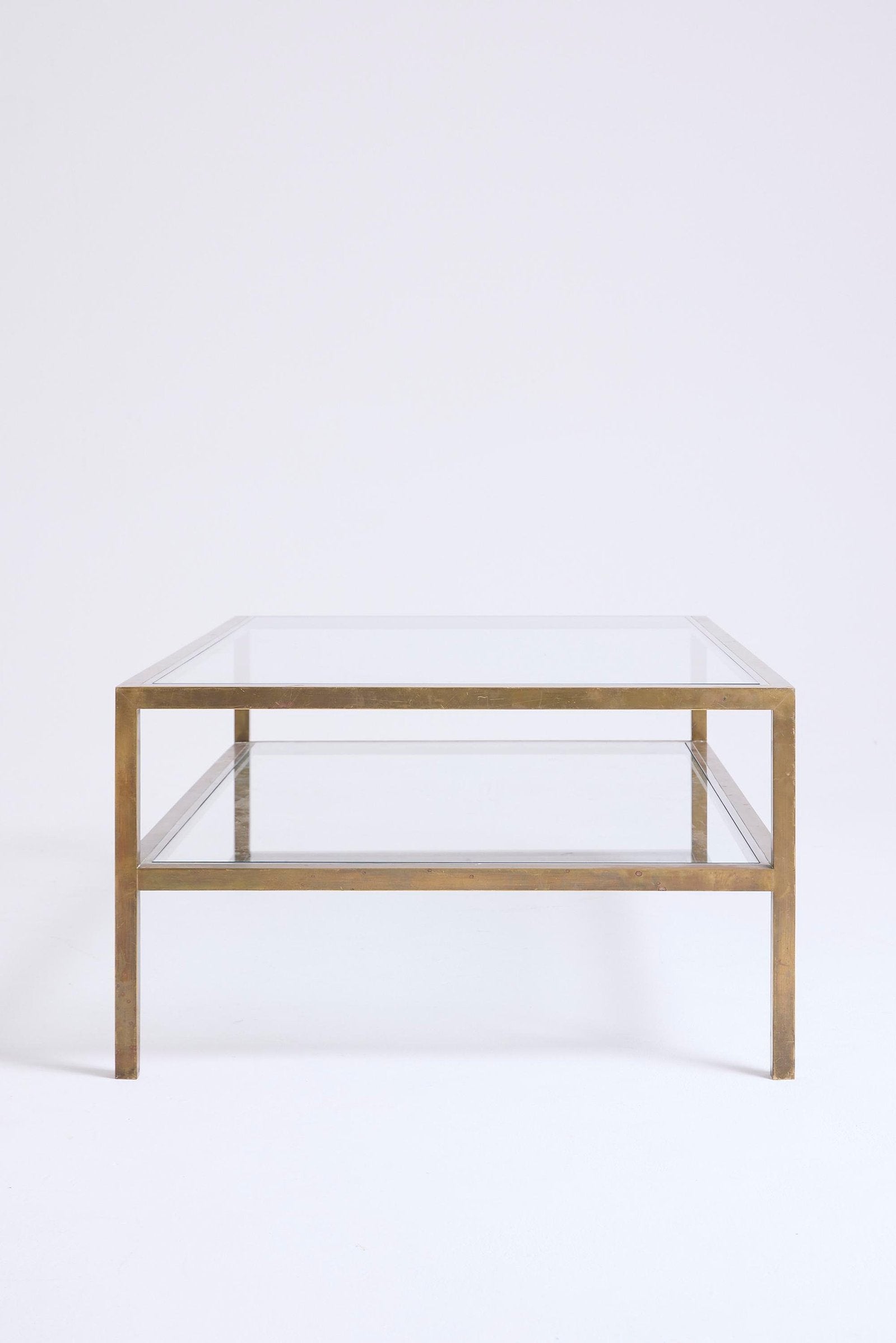 Brass and Glass Coffee Table
