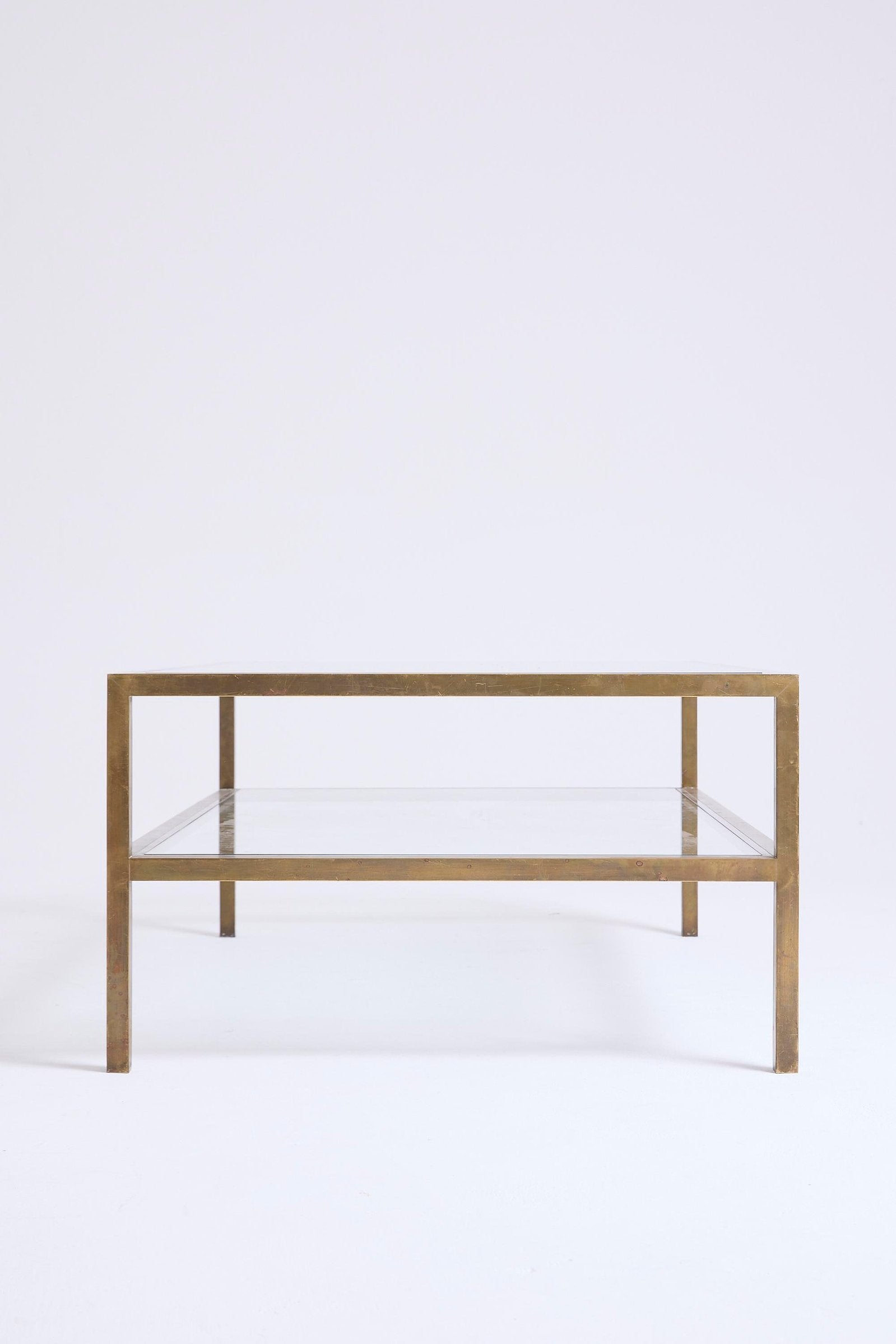 Brass and Glass Coffee Table