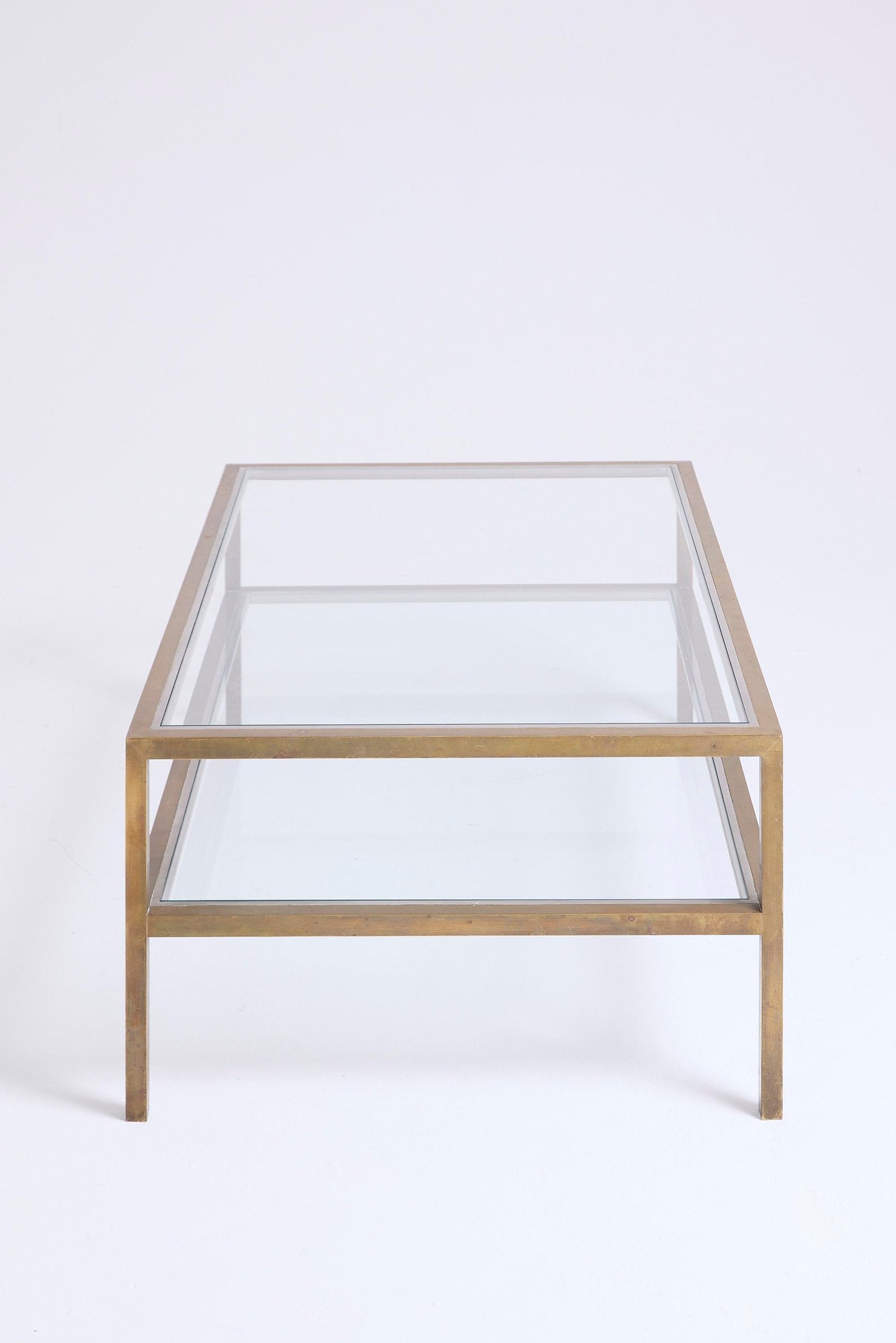 Brass and Glass Coffee Table