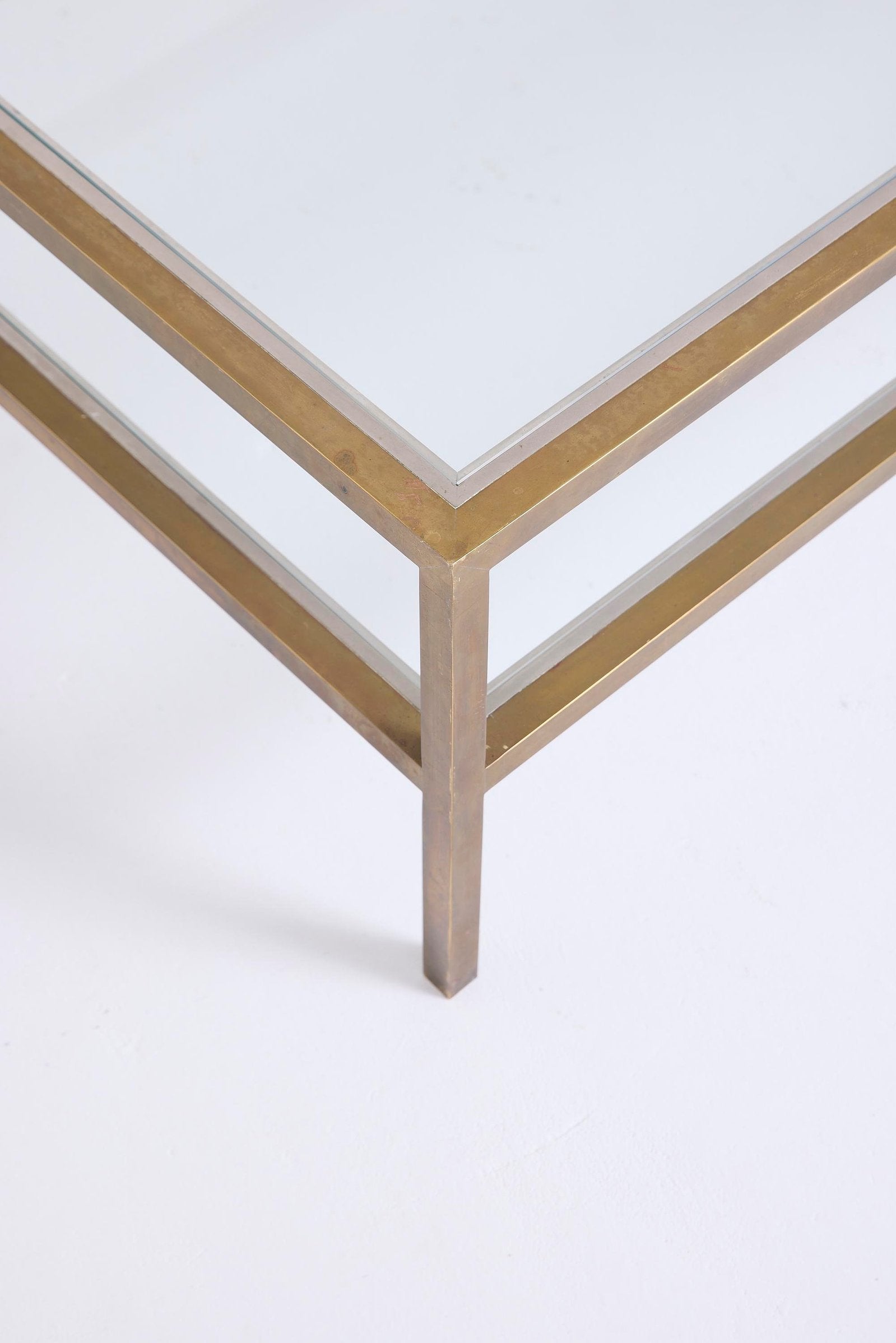 Brass and Glass Coffee Table