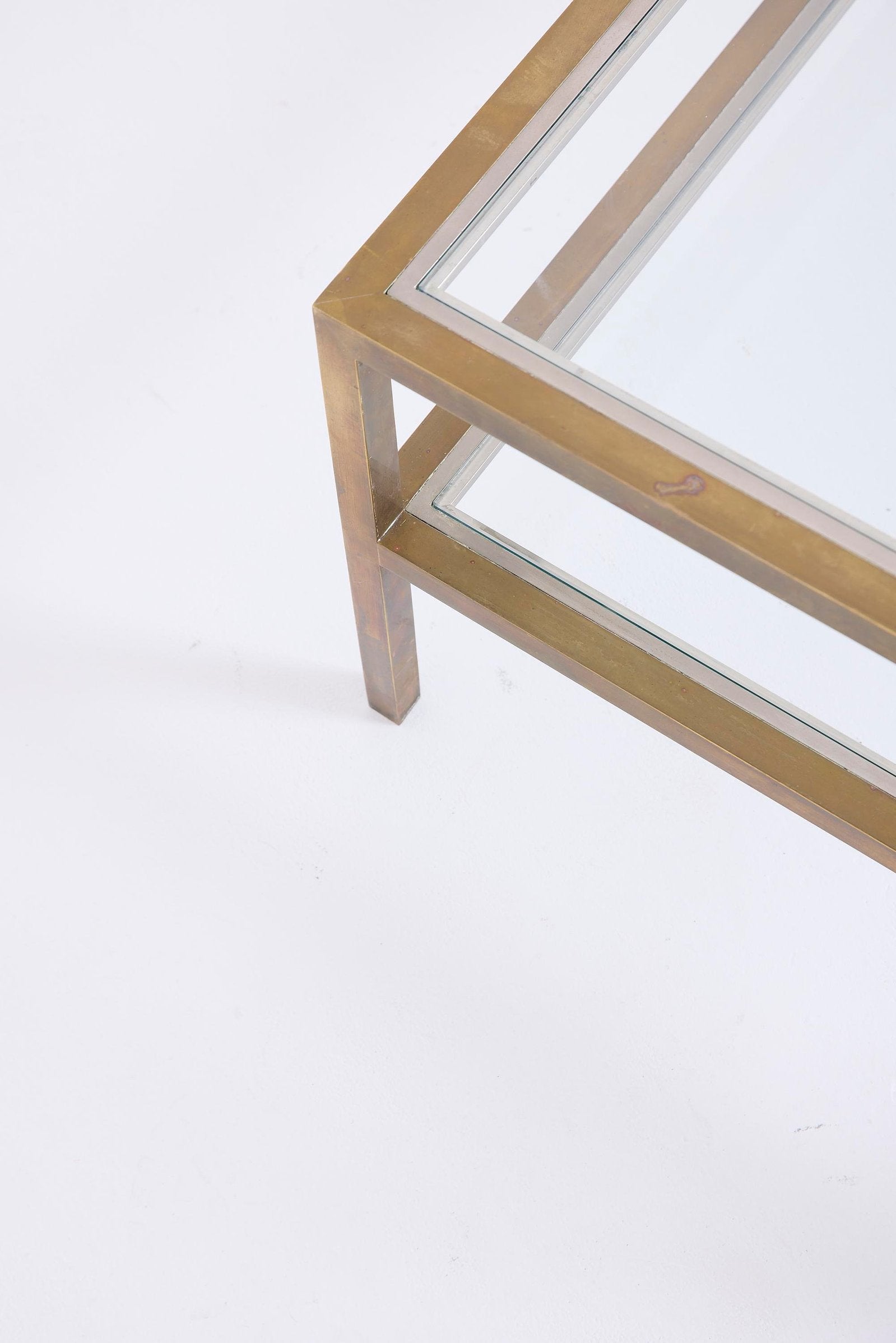 Brass and Glass Coffee Table