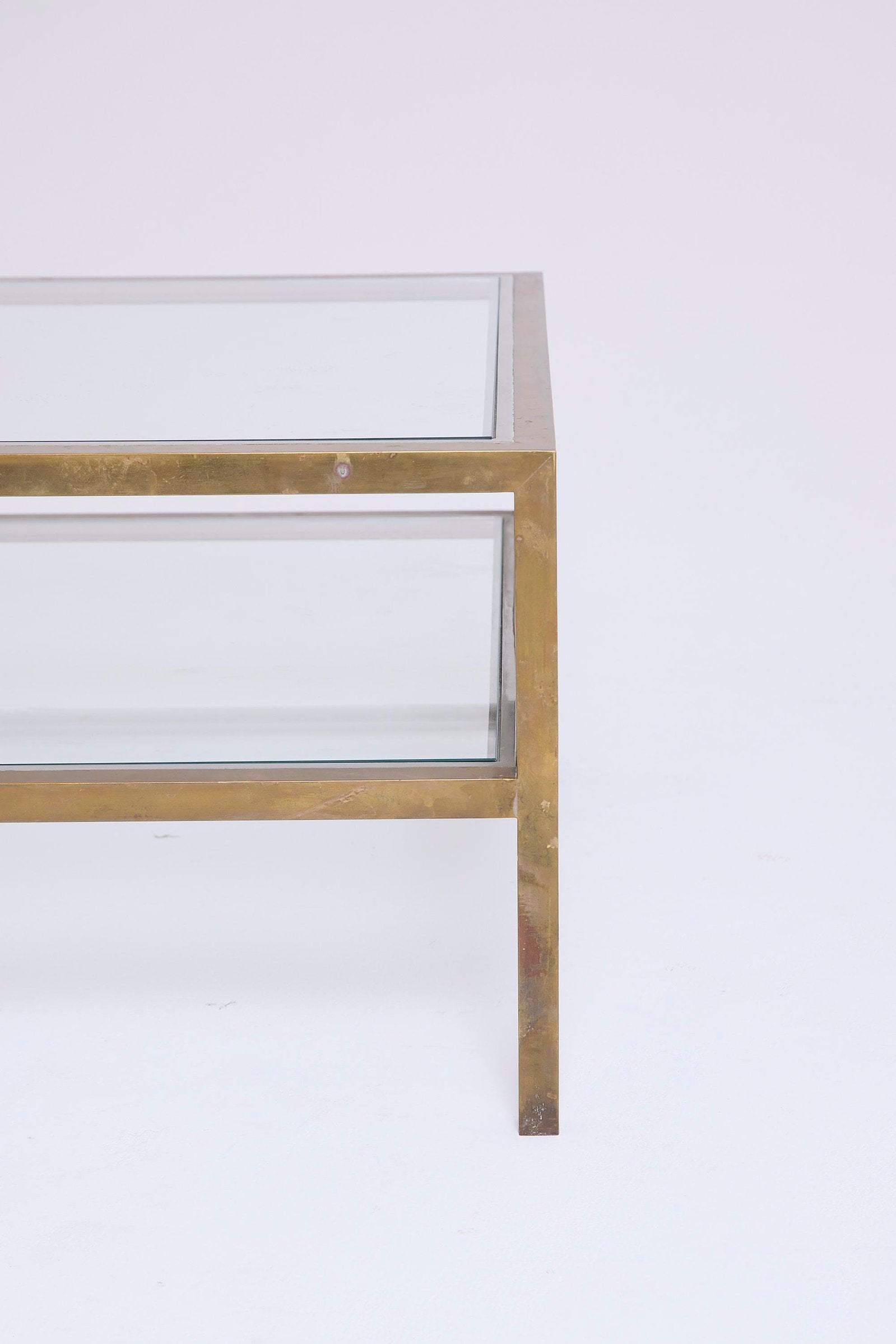 Brass and Glass Coffee Table