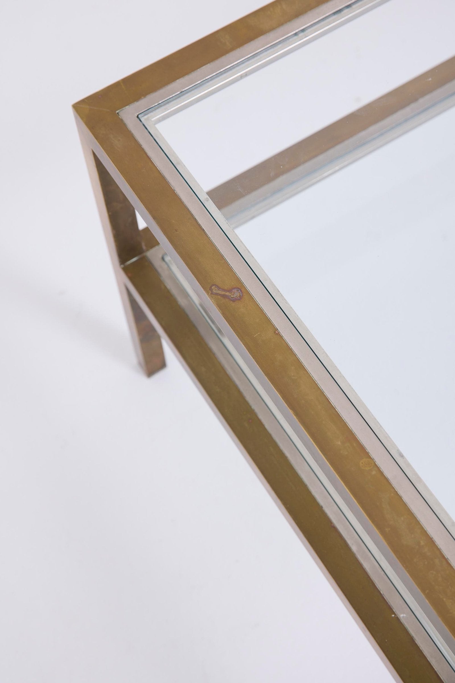 Brass and Glass Coffee Table