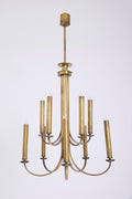 10555- Mid-Century Brass Chandelier by Ulrich Guglielmo
