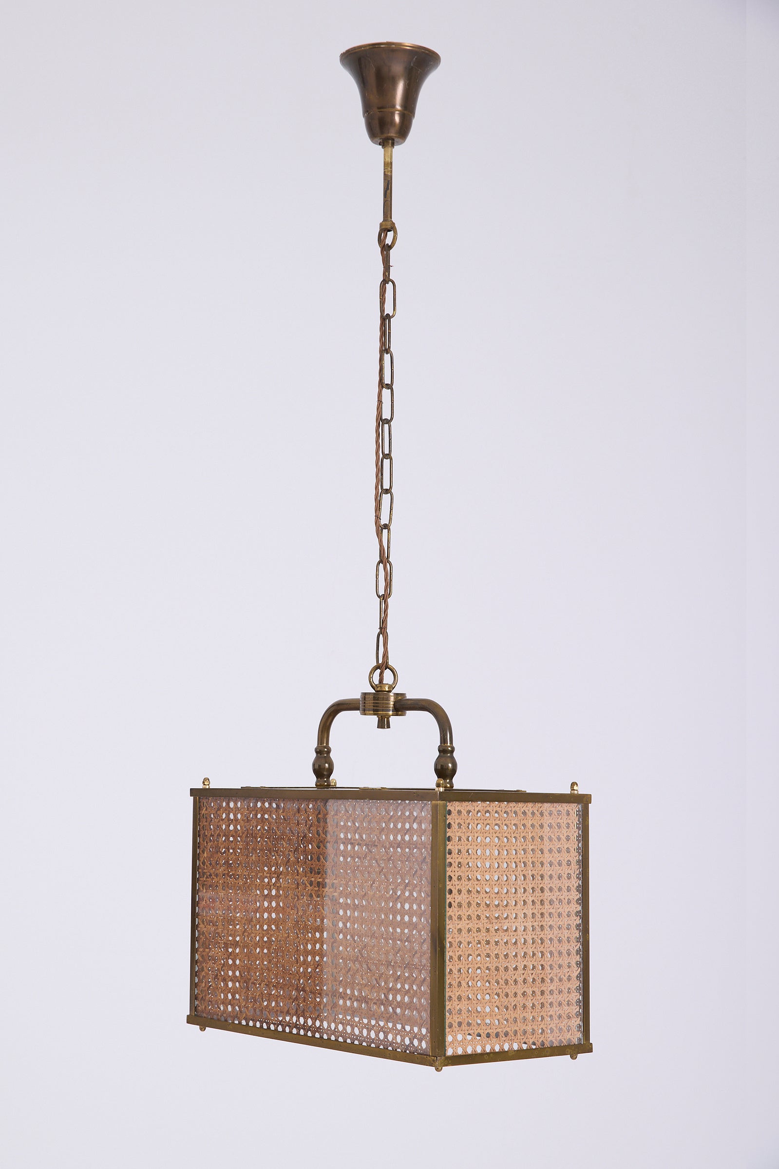 Brass and Cane Lantern