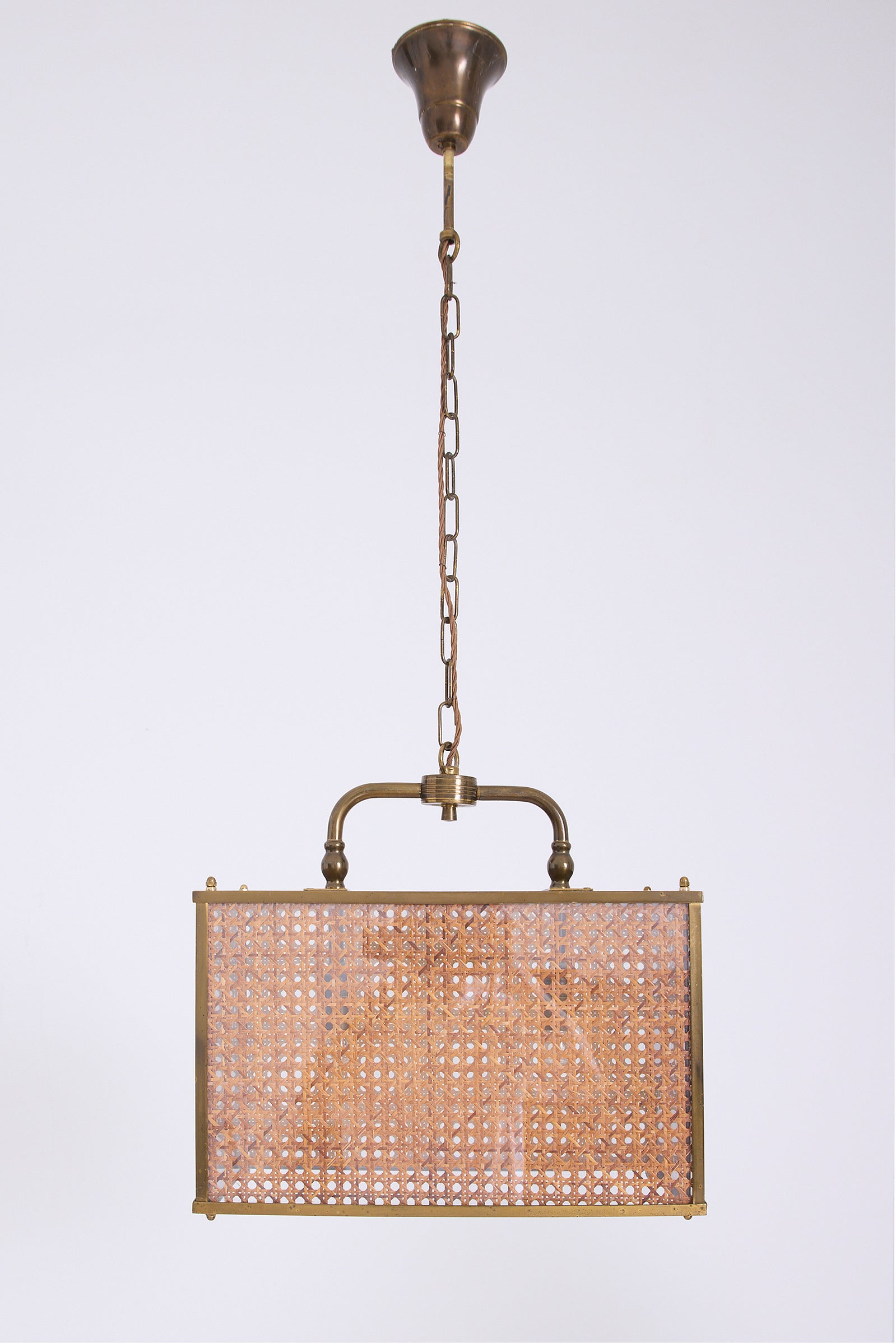 Brass and Cane Lantern