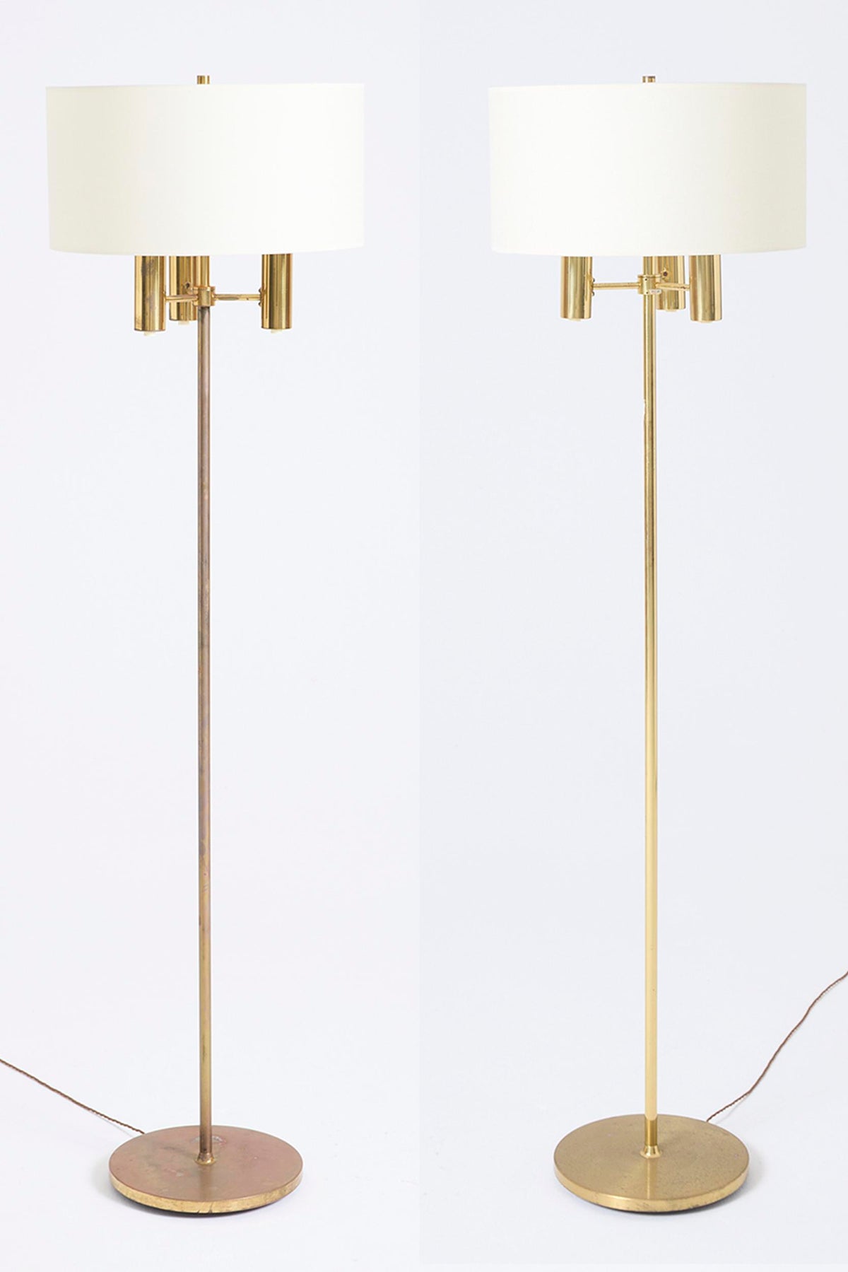 Pair of Brass Floor Lamps
