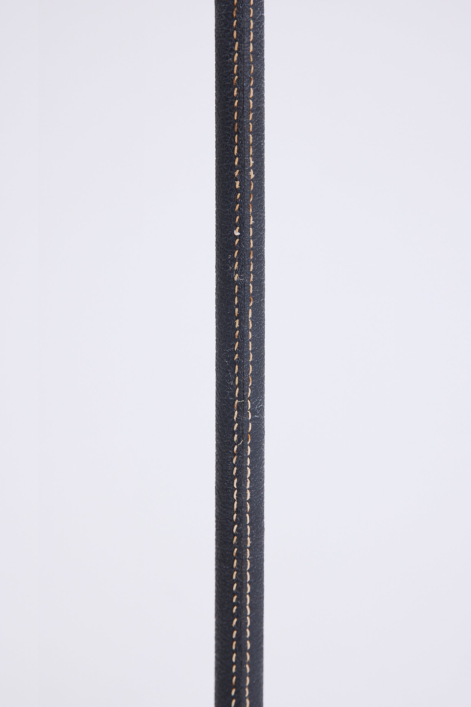 Faux Leather and Brass Floor Lamp