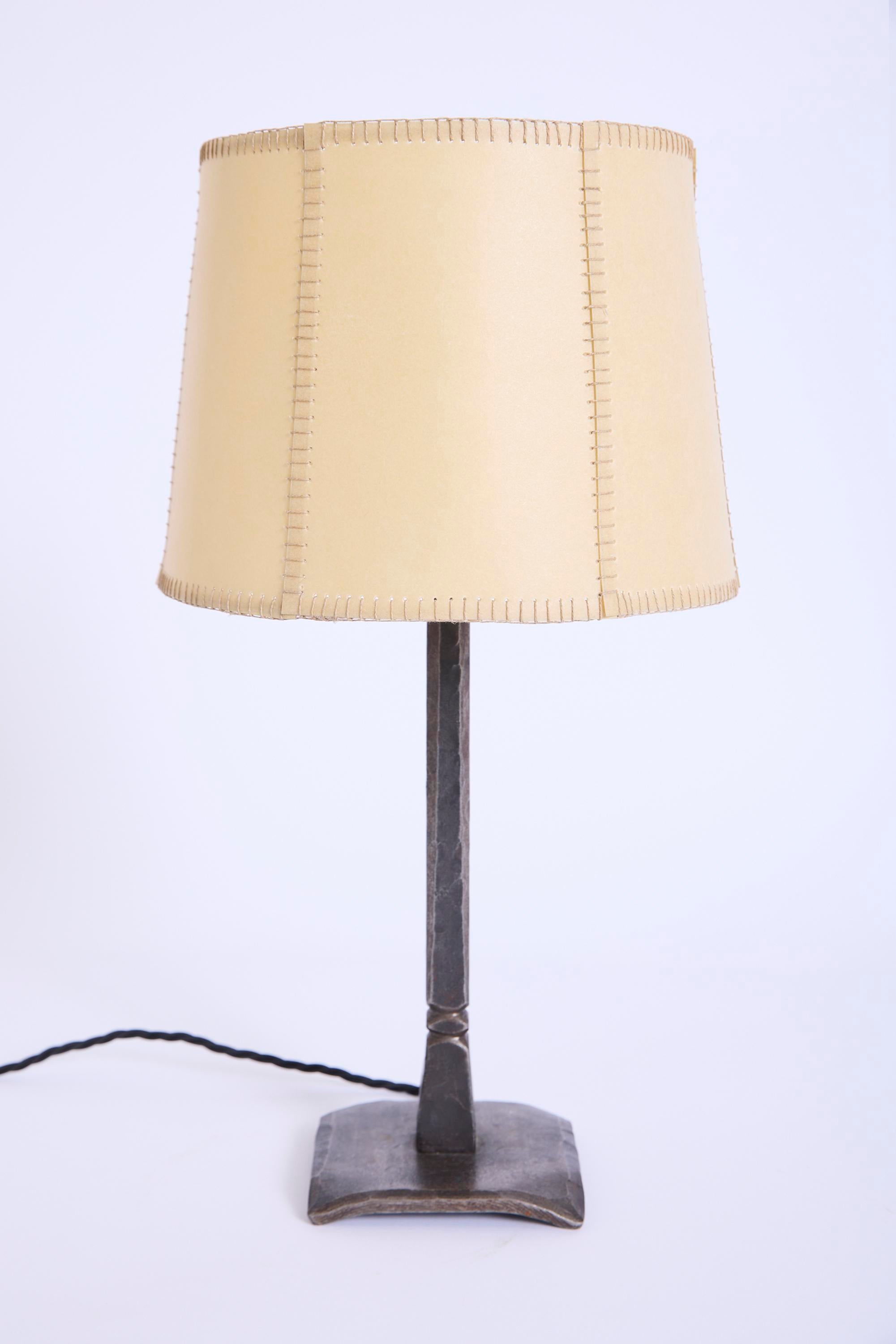 Pair of Forged Iron Table Lamps