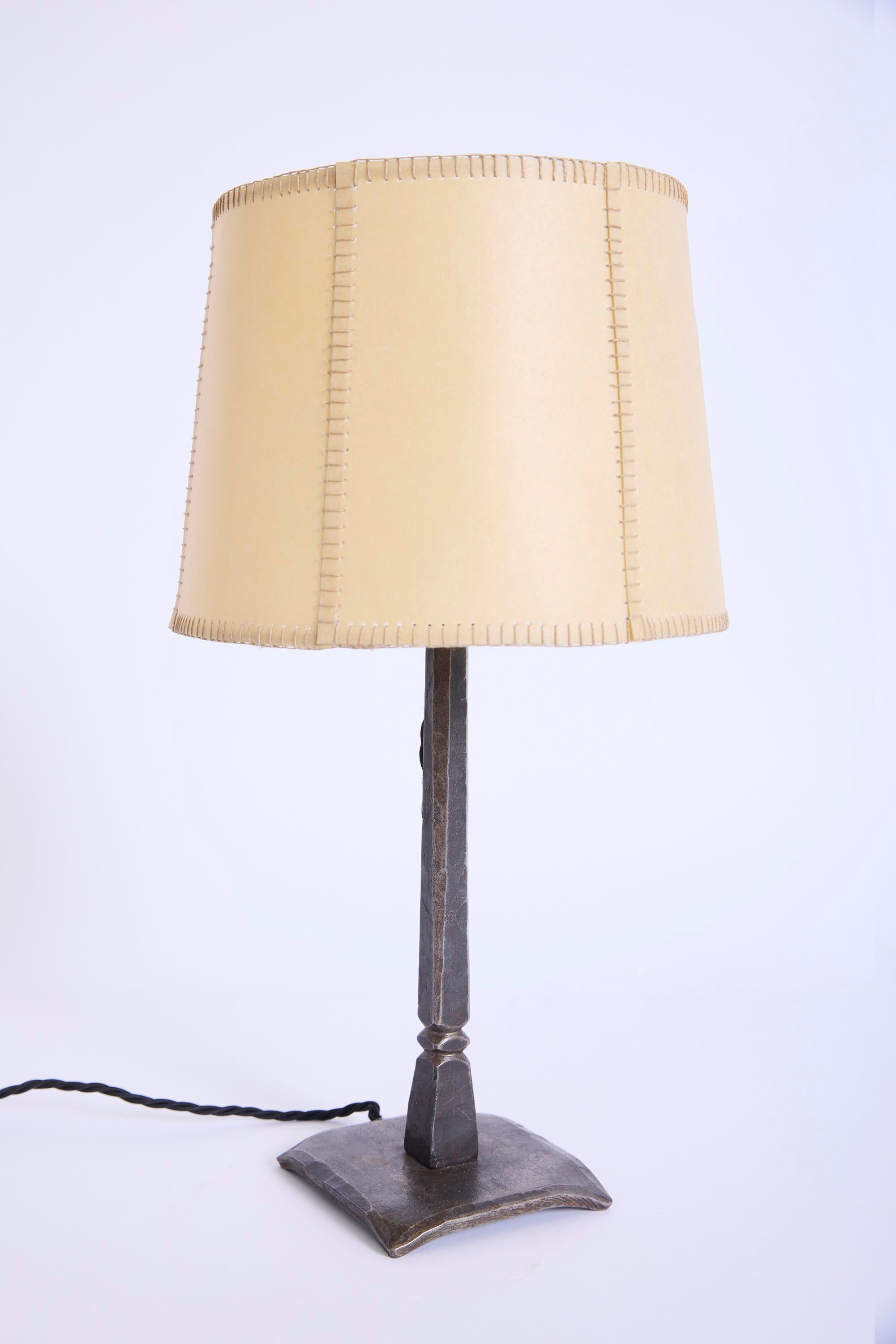 Pair of Forged Iron Table Lamps