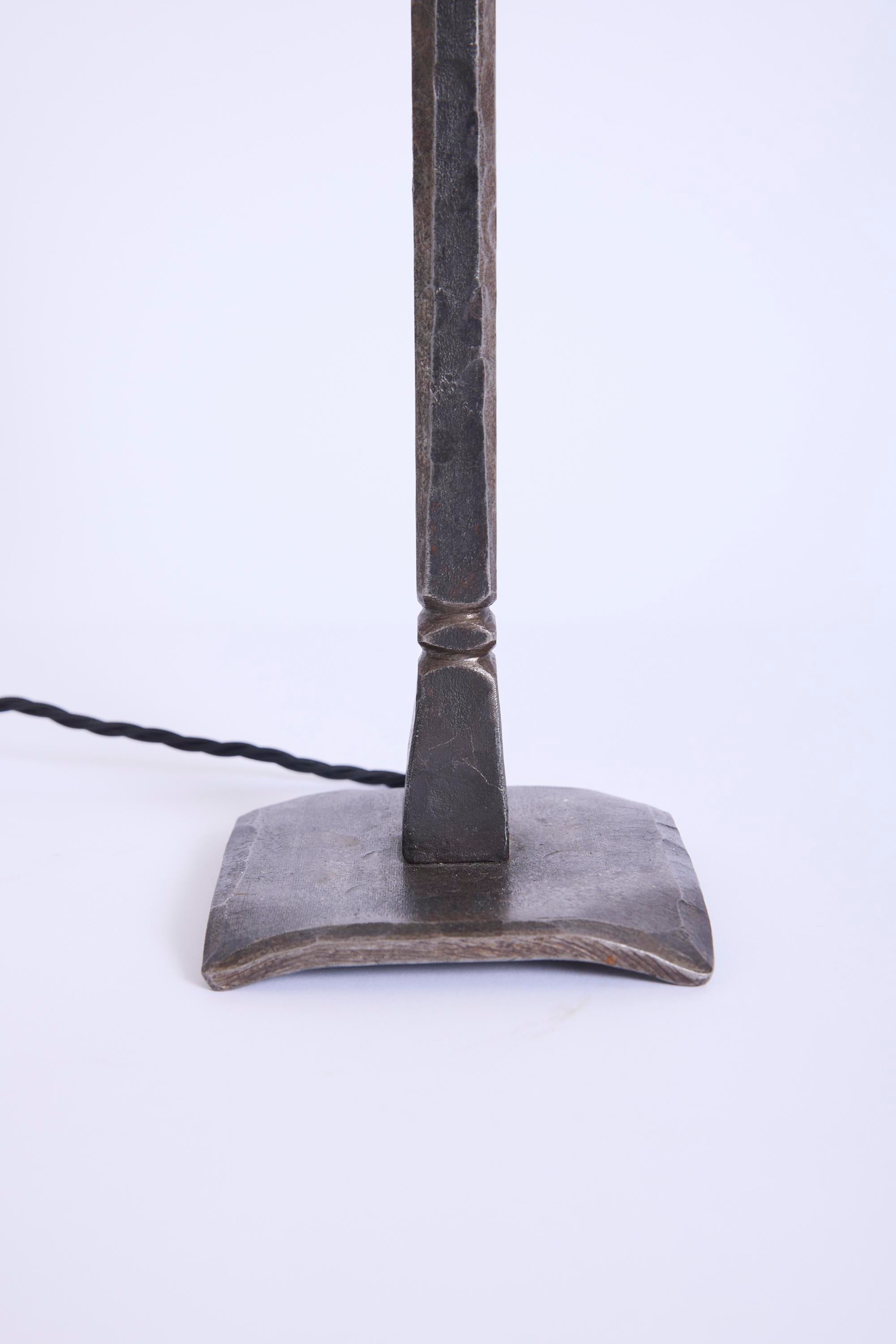 Pair of Forged Iron Table Lamps