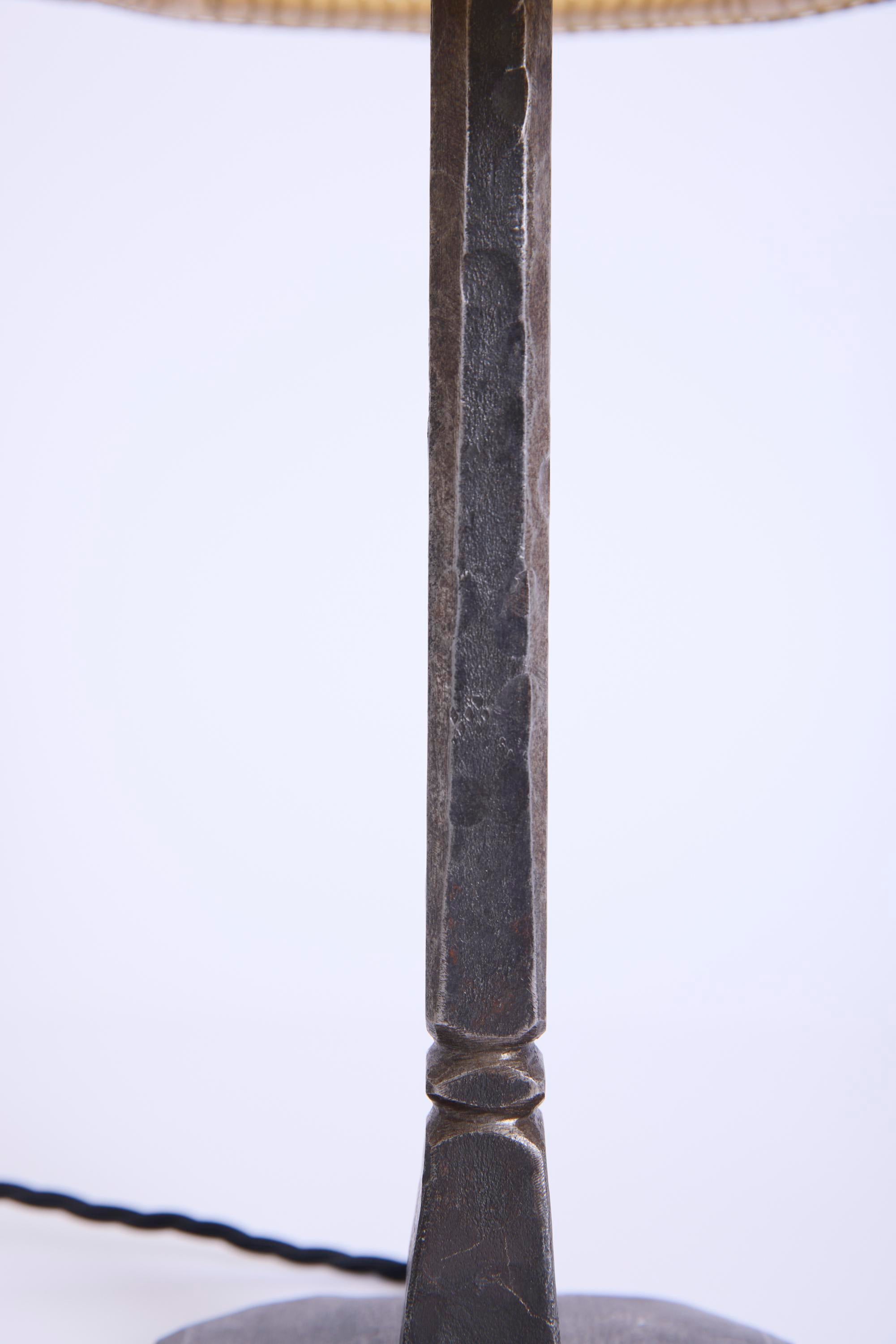 Pair of Forged Iron Table Lamps