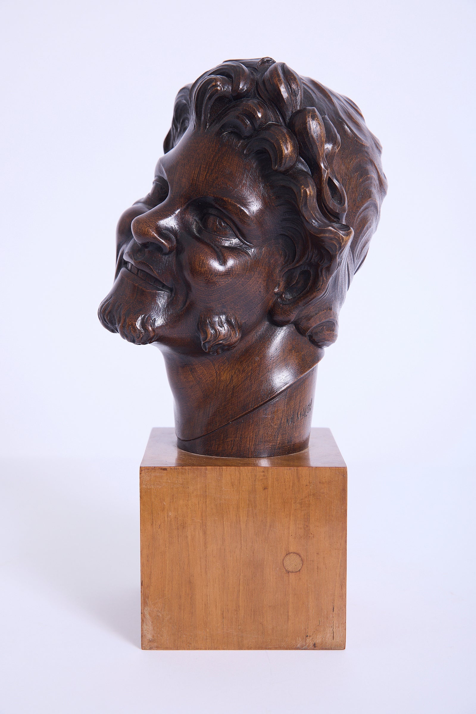 Art Deco Faun's Head Sculpture